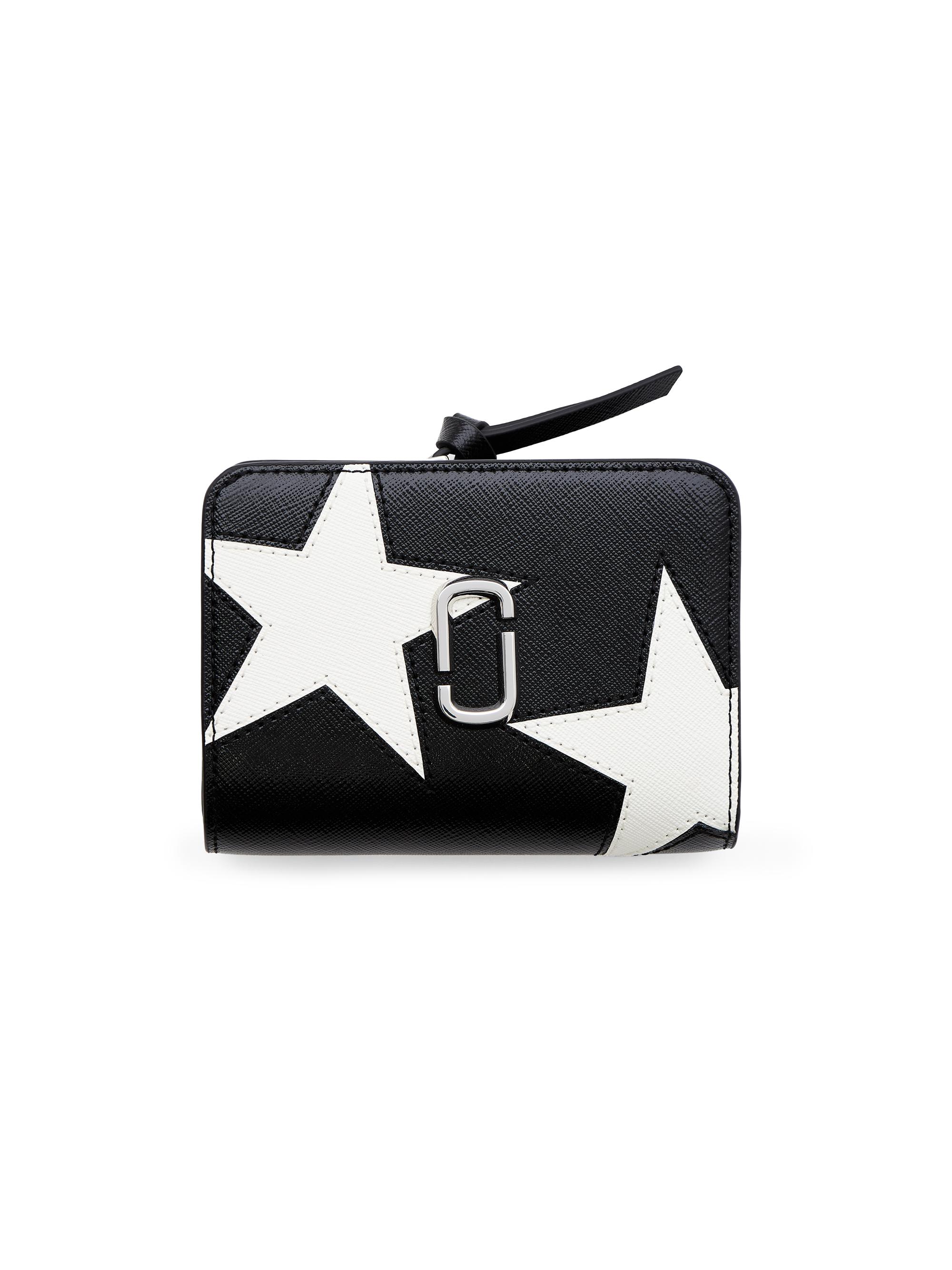 Marc Jacobs Women's The Mini Star Patchwork Compact Wallet - Black White