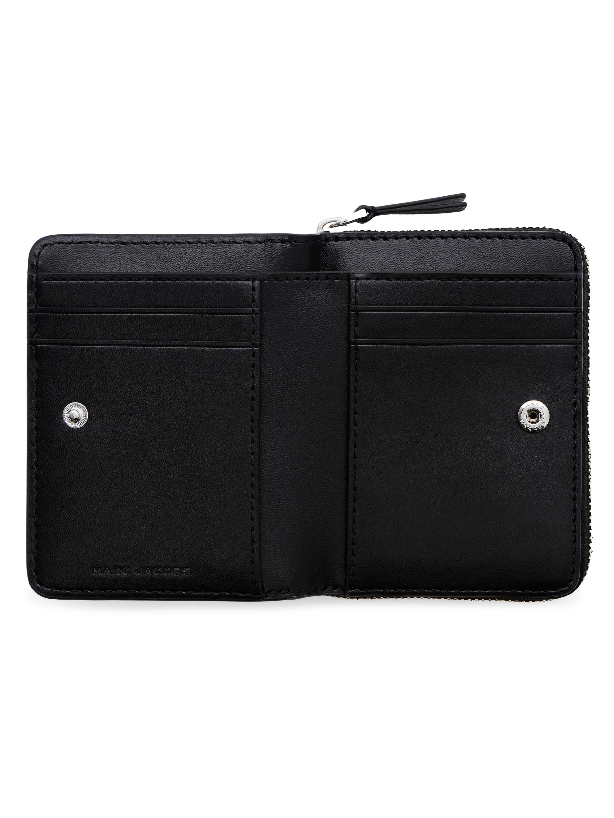 Marc Jacobs The Mini Cheetah Leather Compact Wallet | Saks Fifth