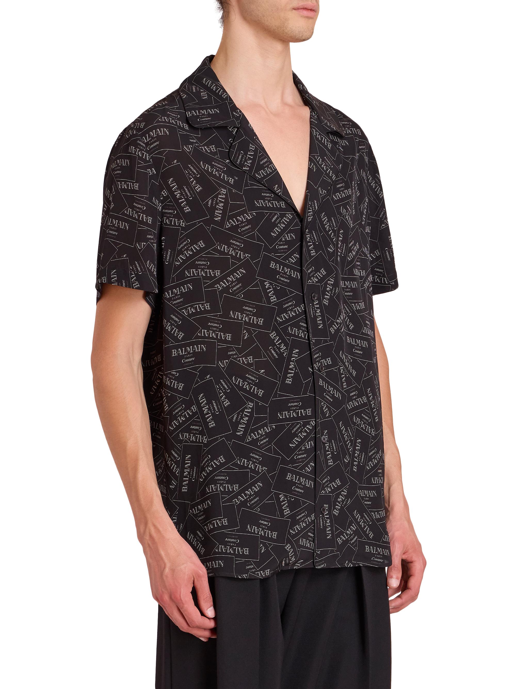 Balmain Logo Short-Sleeve Shirt | Saks Fifth Avenue