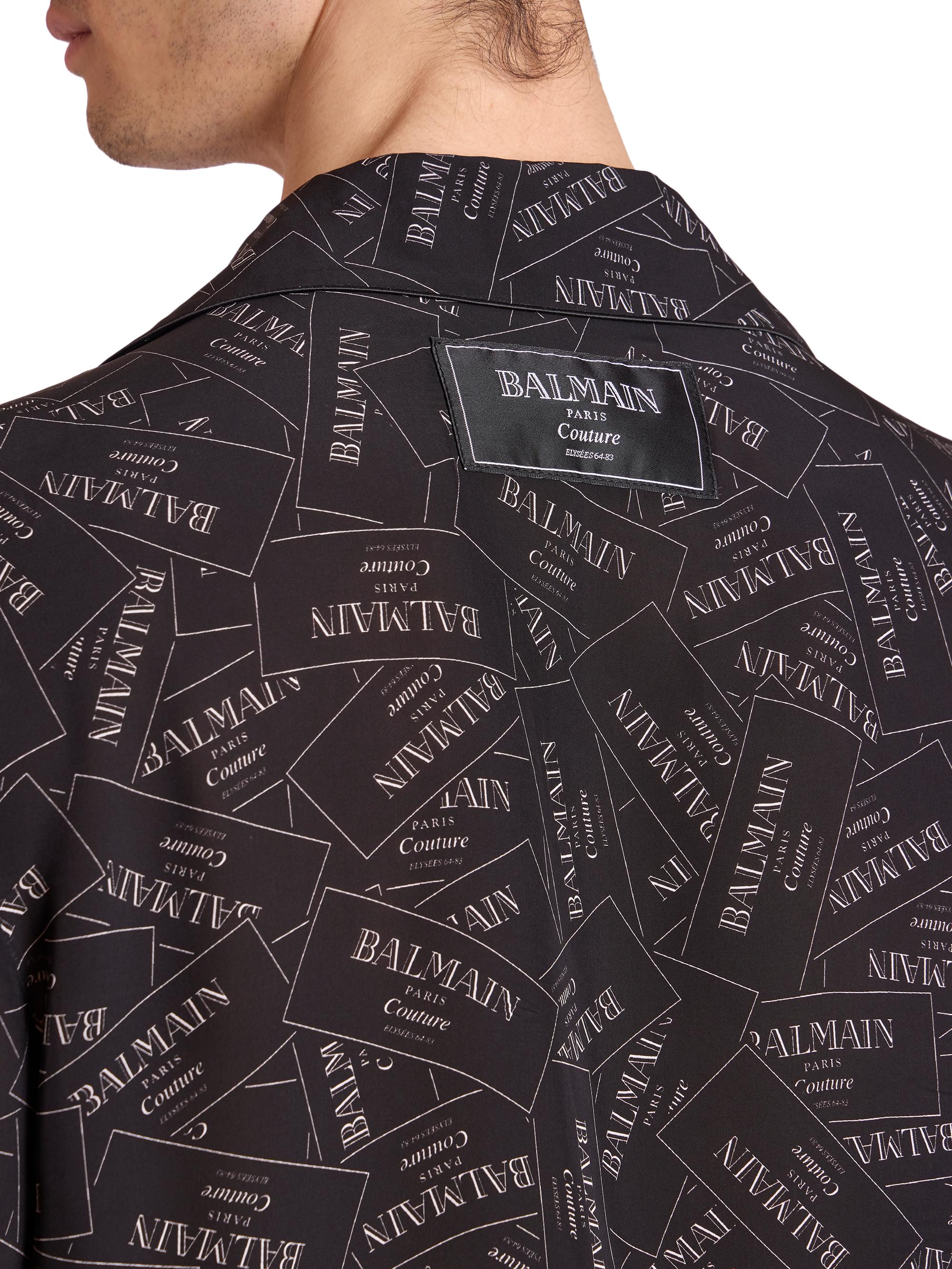 Balmain Logo Short-Sleeve Shirt | Saks Fifth Avenue