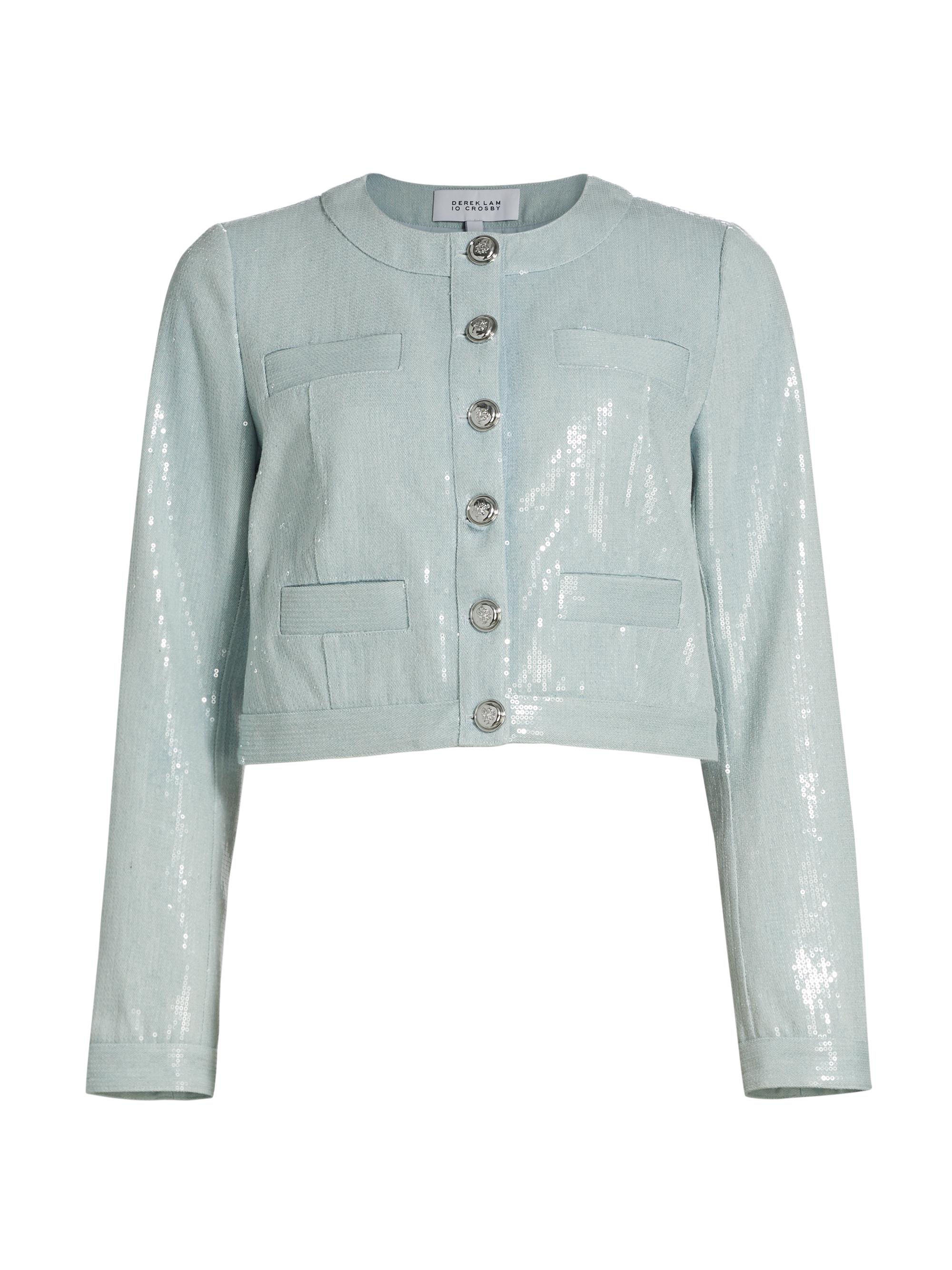 Derek Lam 10 Crosby Penny Cropped Sequin Jacket | Saks Fifth Avenue