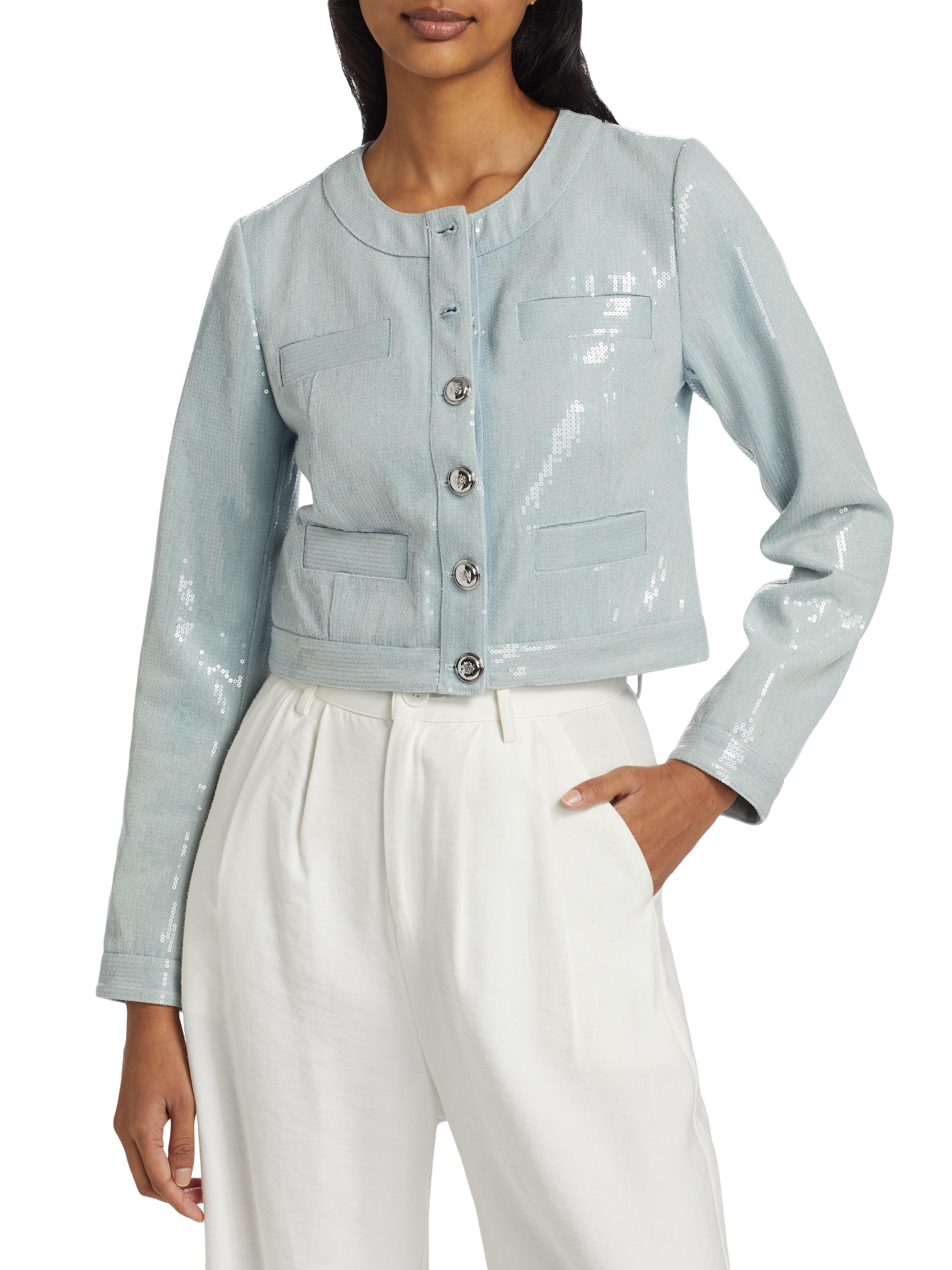 Derek Lam 10 Crosby Penny Cropped Sequin Jacket | Saks Fifth Avenue