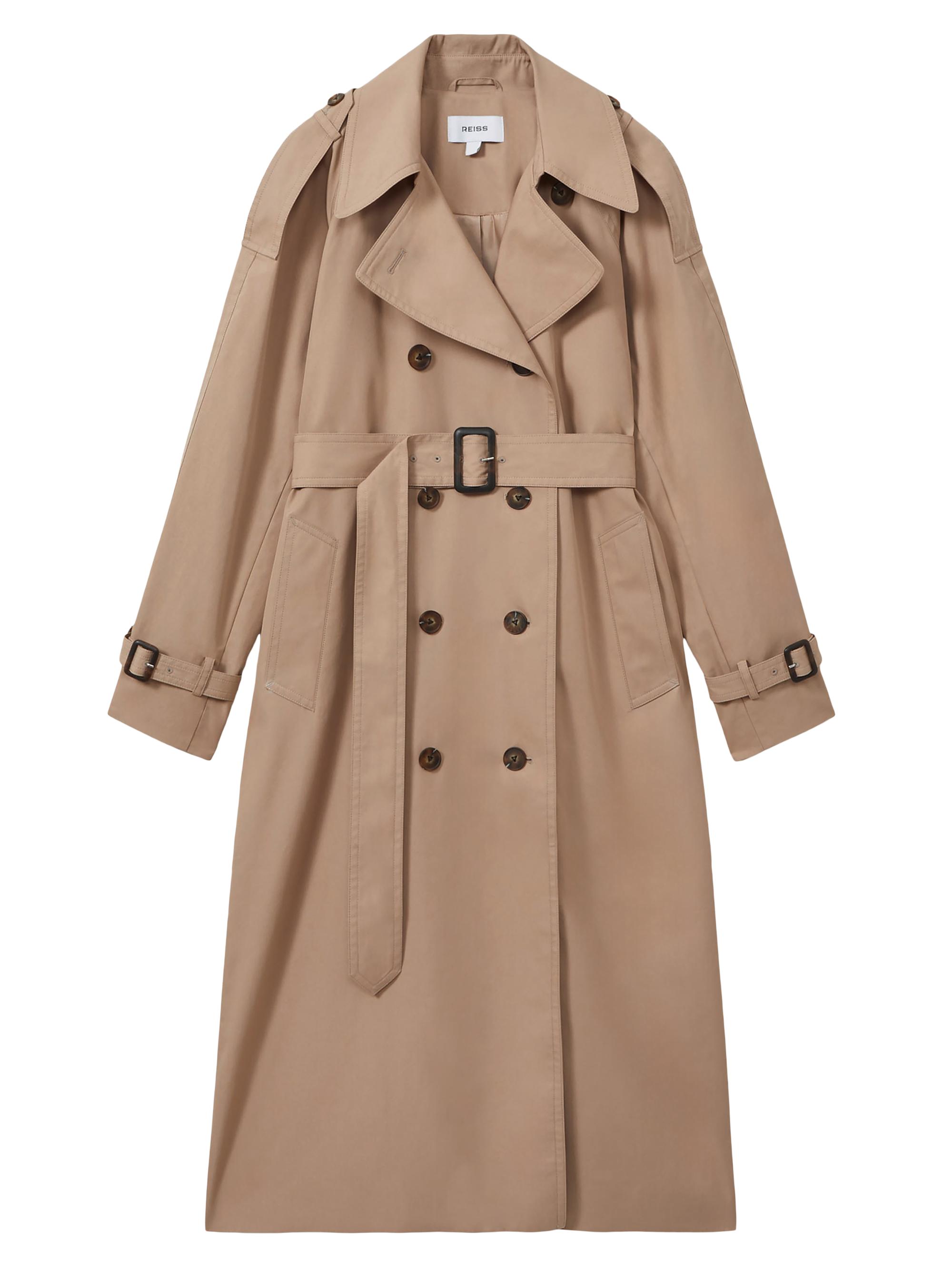Reiss Women's Jenna Oversized Trench Coat - Camel