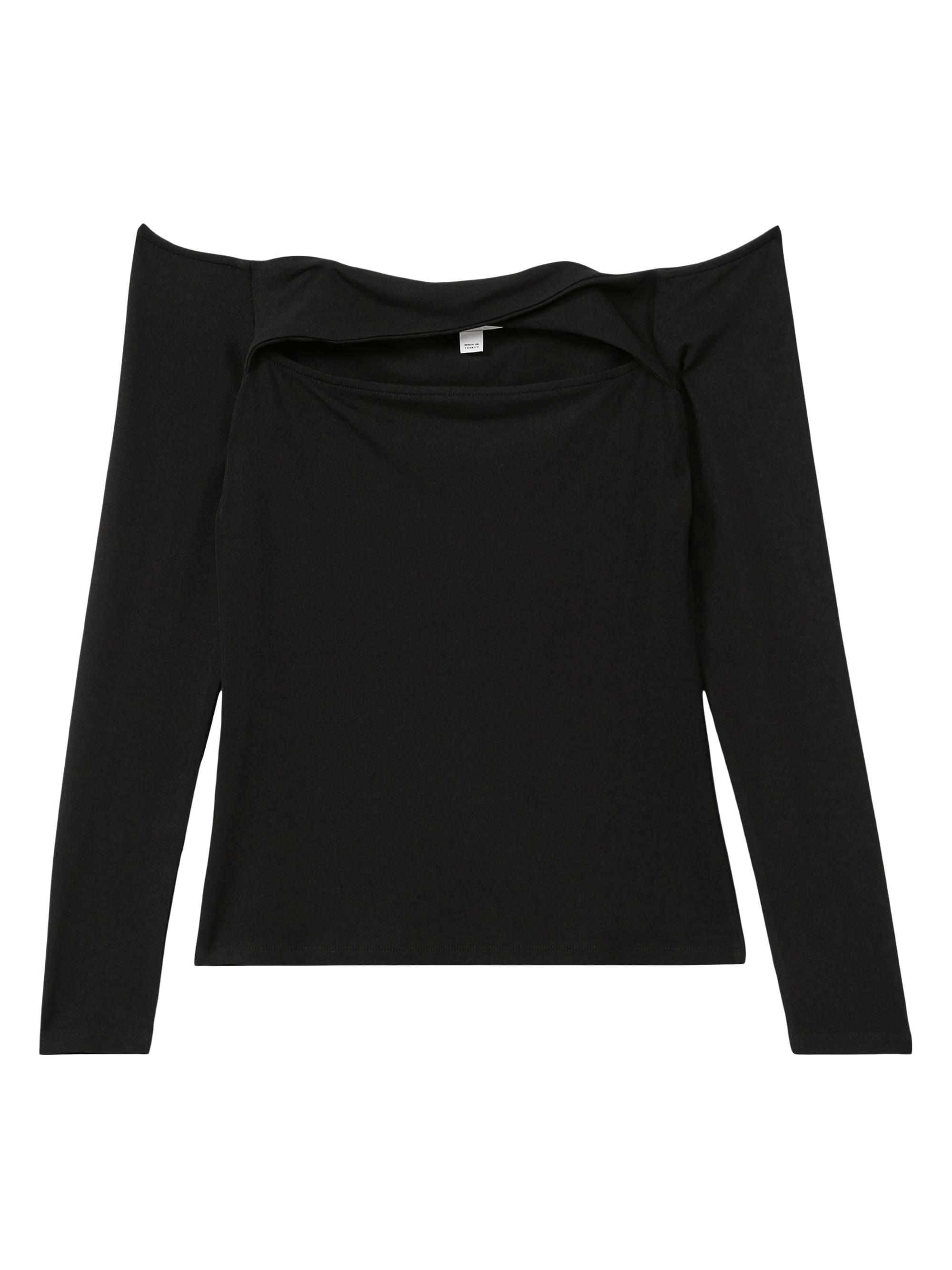 Reiss Women's Arlie Off-The-Shoulder Twist Top - Black