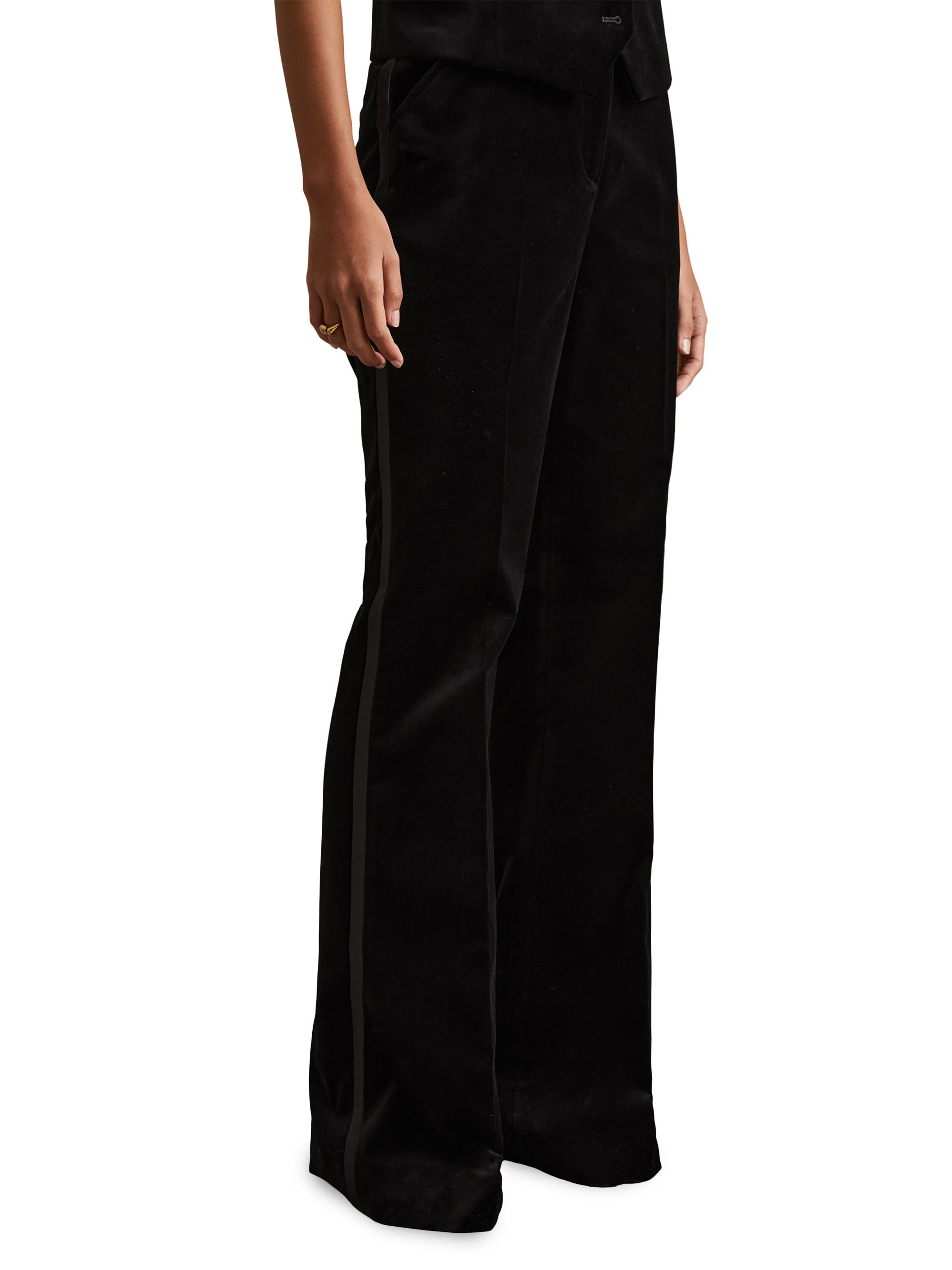 Reiss Parisa Velvet Tuxedo Pants | Saks Fifth Avenue
