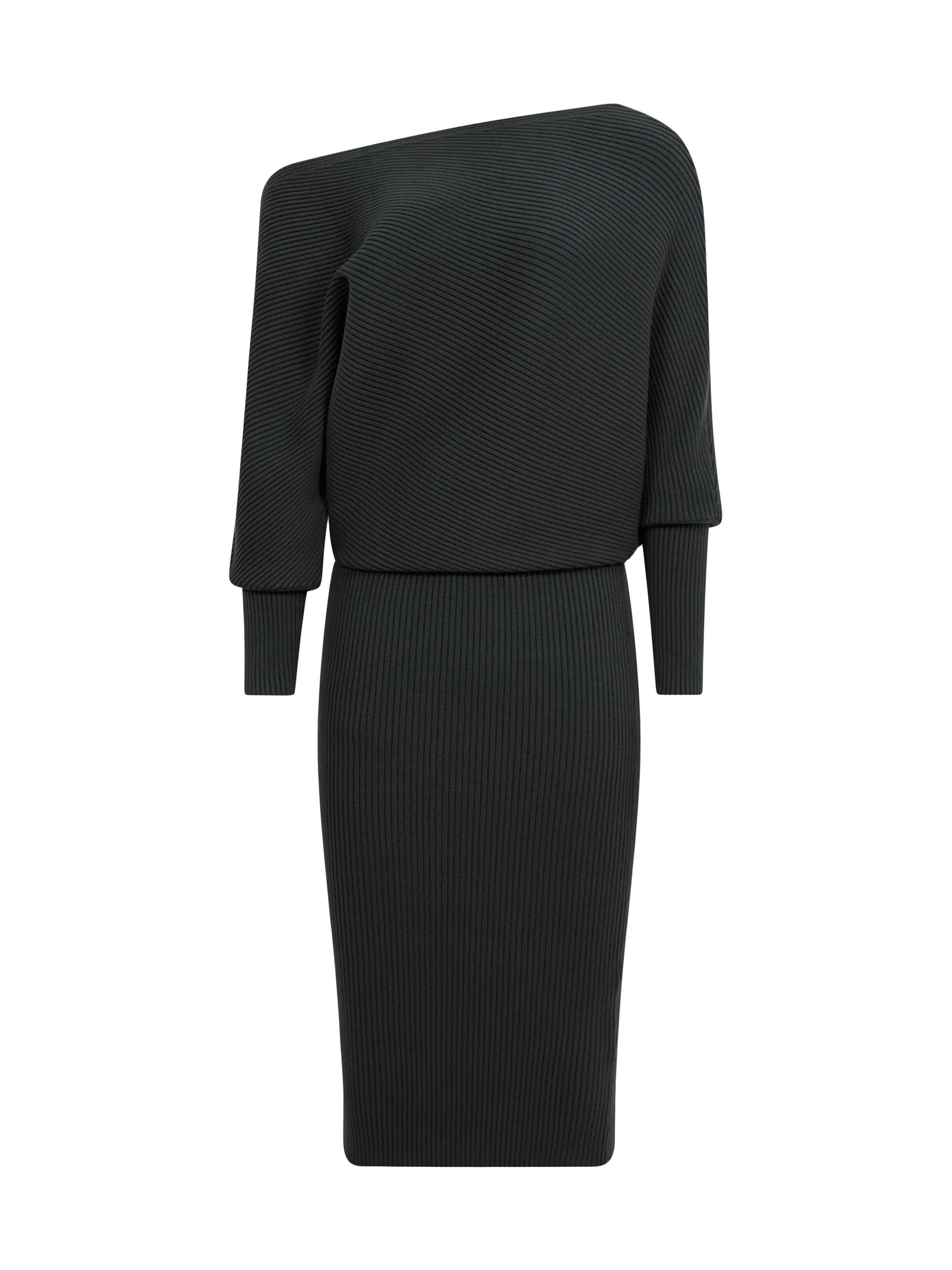 Reiss Women's Winnie Ribbed Knee-Length Dress - Teal