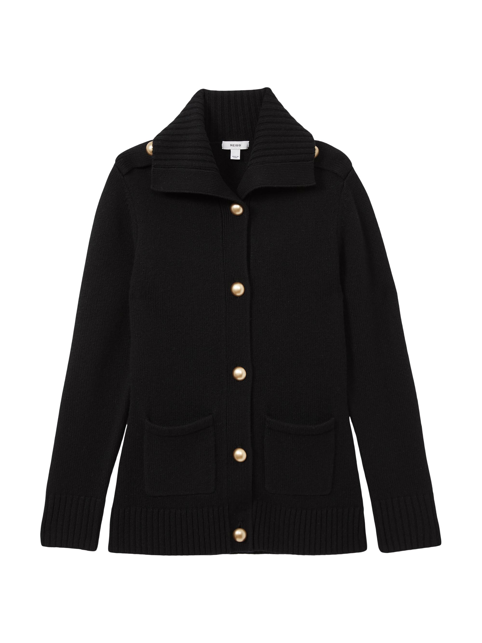 Reiss Women's Cat Wool & Cashmere Cardigan - Black