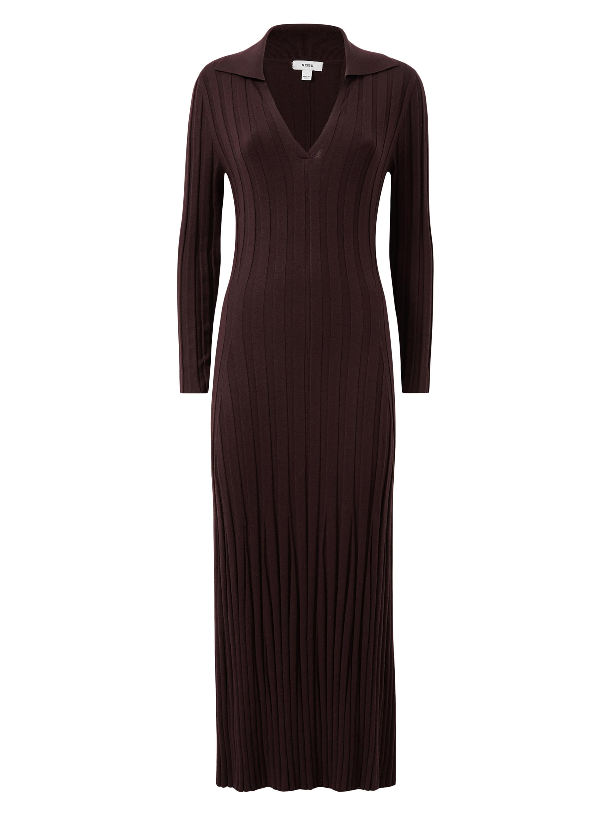Reiss Women's Winnie Wool & Cashmere Knit Maxi Dress - Burgundy