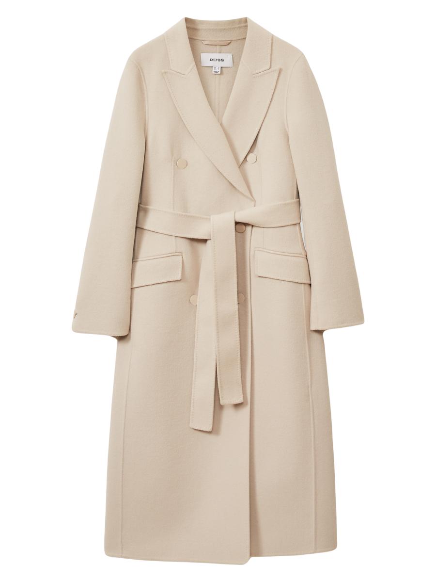 【海外限定】REISSコート☆Petite August Longline Mac Coat, Bl Reiss Petite Wool-Blend Longline Double-Breasted Coat in