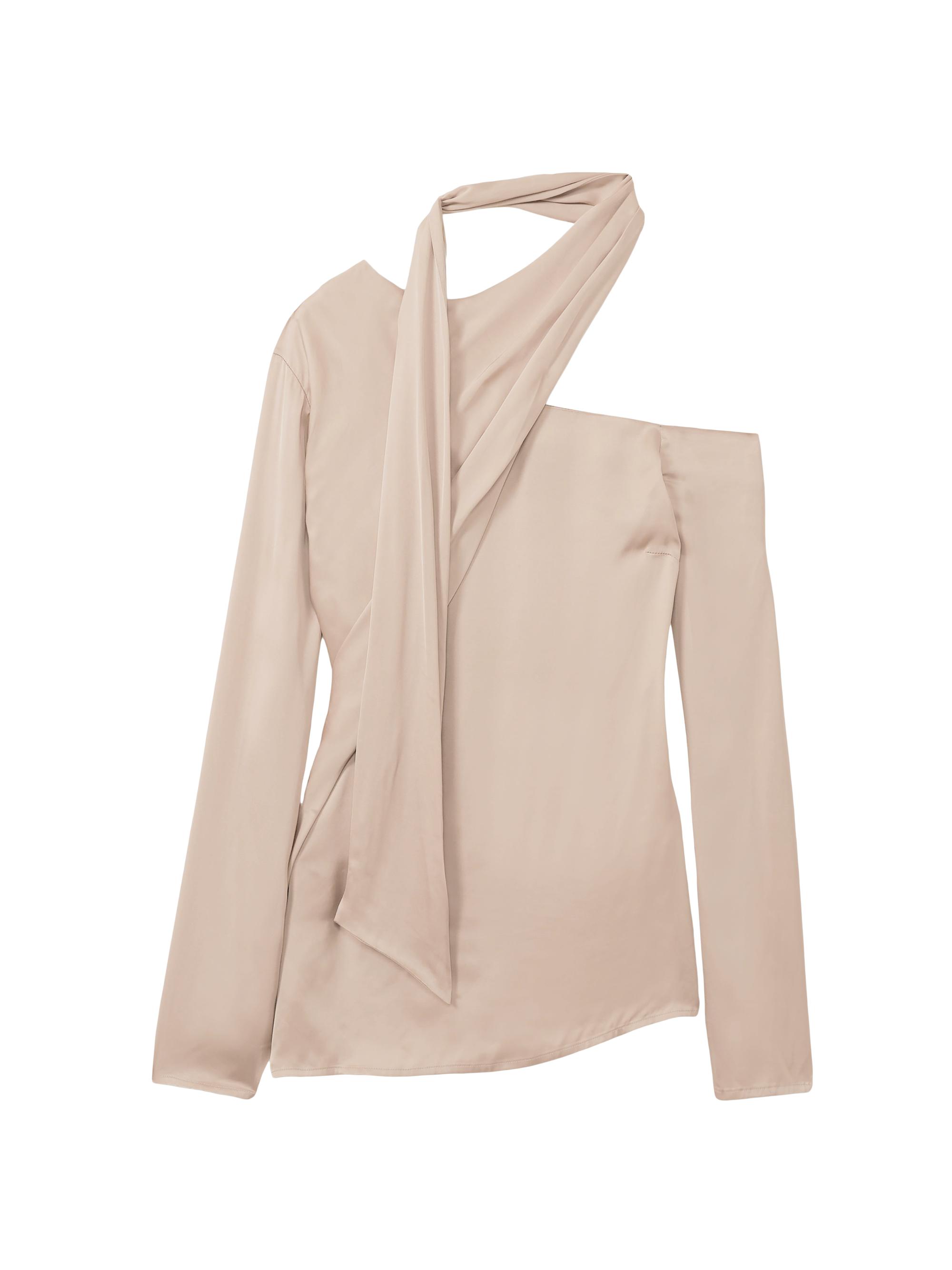 Reiss Women's Lauren Draped Off-The-Shoulder Top - Beige