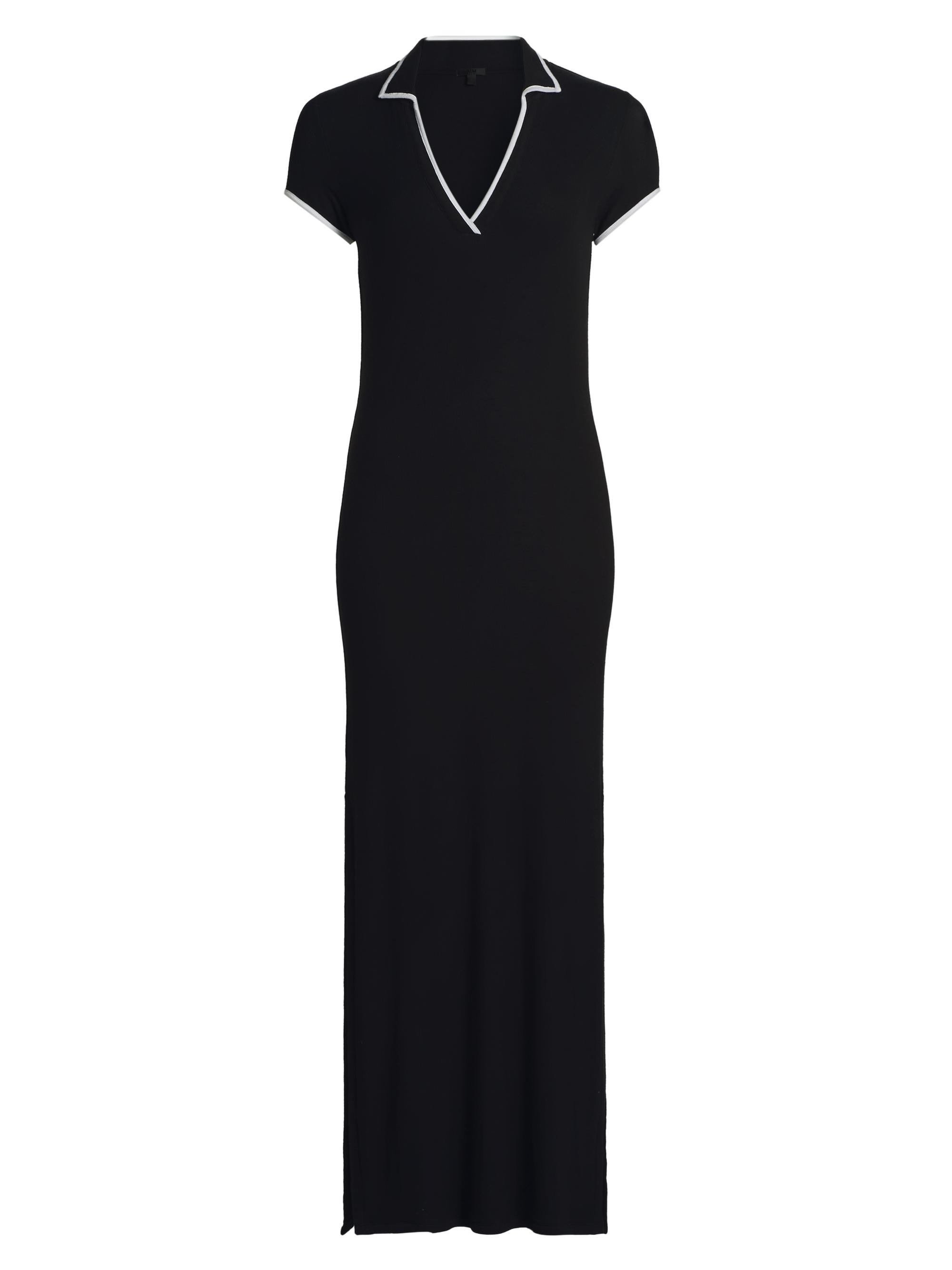 ATM Anthony Thomas Melillo Women's Rib-Knit Maxi Shirtdress - Black