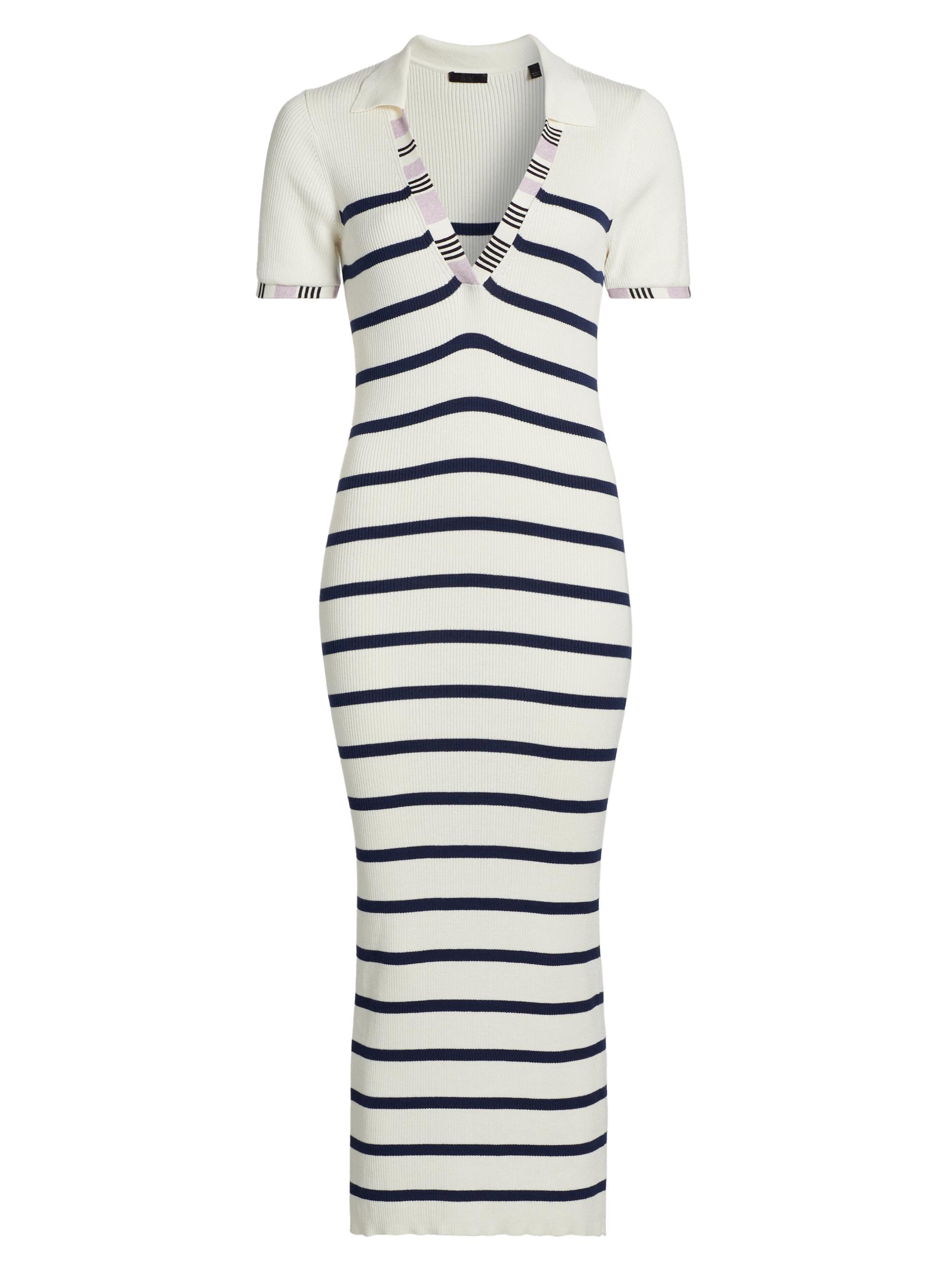 ATM Anthony Thomas Melillo Women's Striped Cotton & Silk Maxi Dress - White Midnight