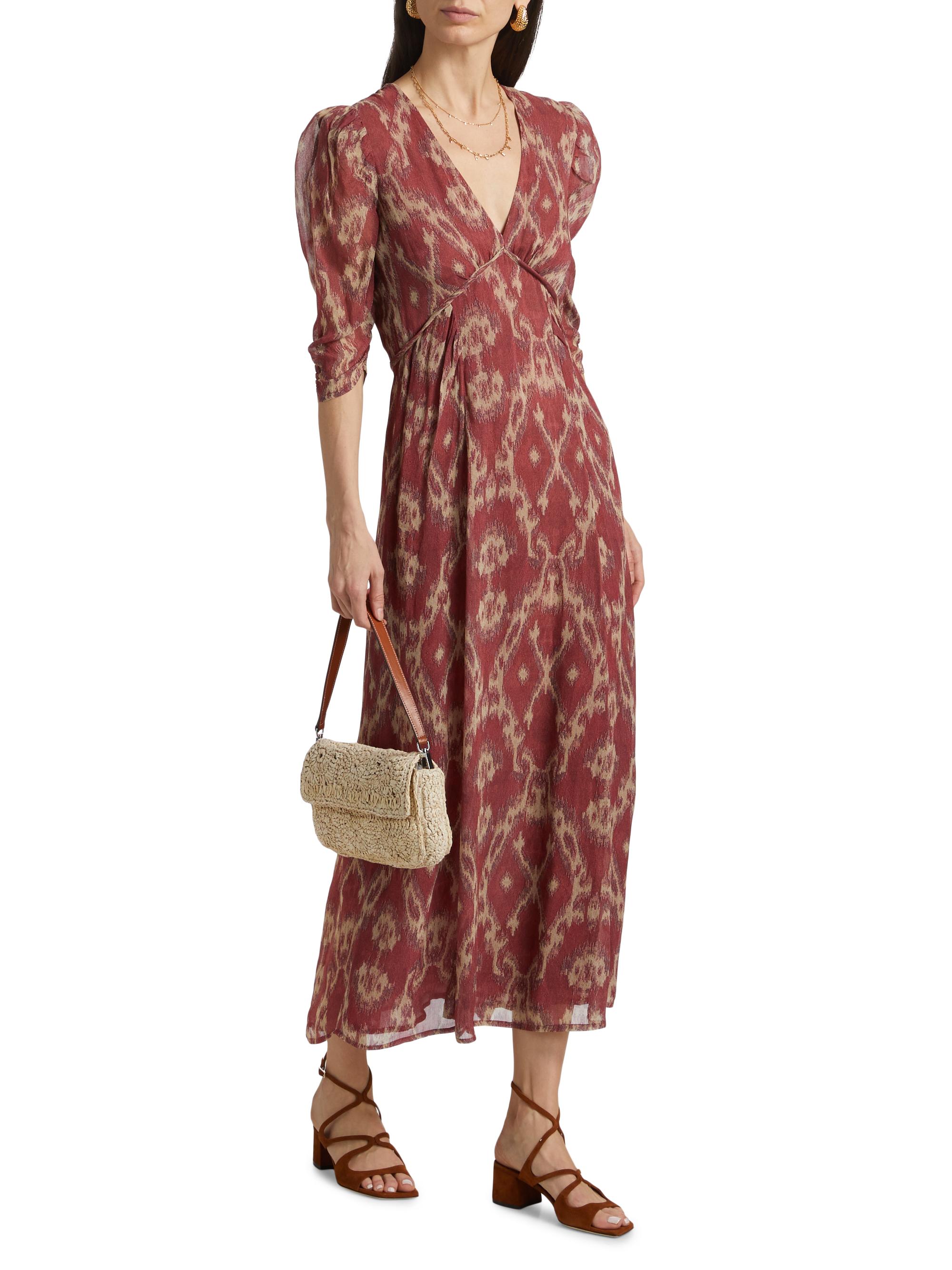 ba&sh Matsa Ikat-Inspired Midi-Dress Saks Fifth Avenue