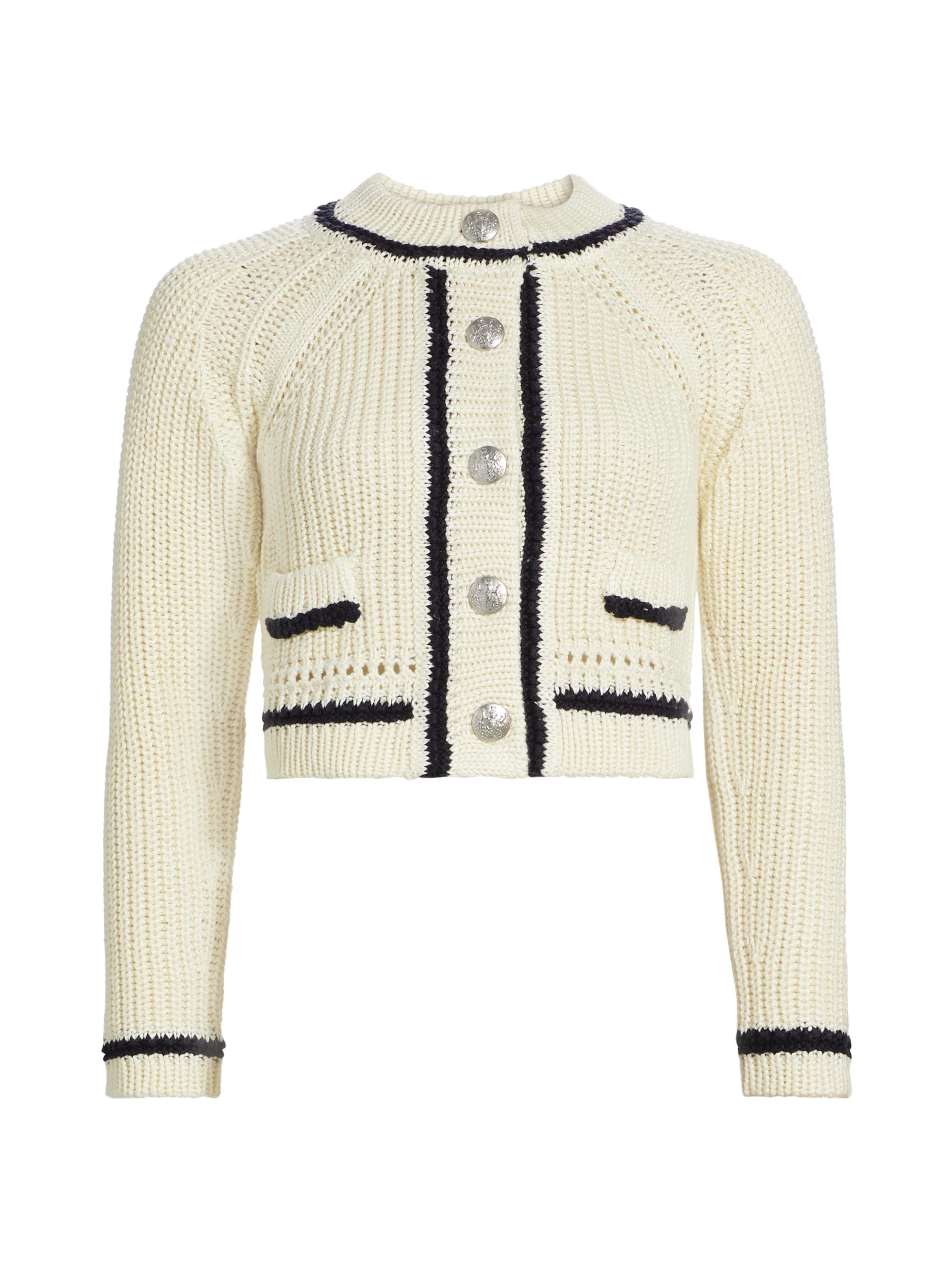 ba & sh Women's Beatrice Cotton Knit Cardigan - Ecru