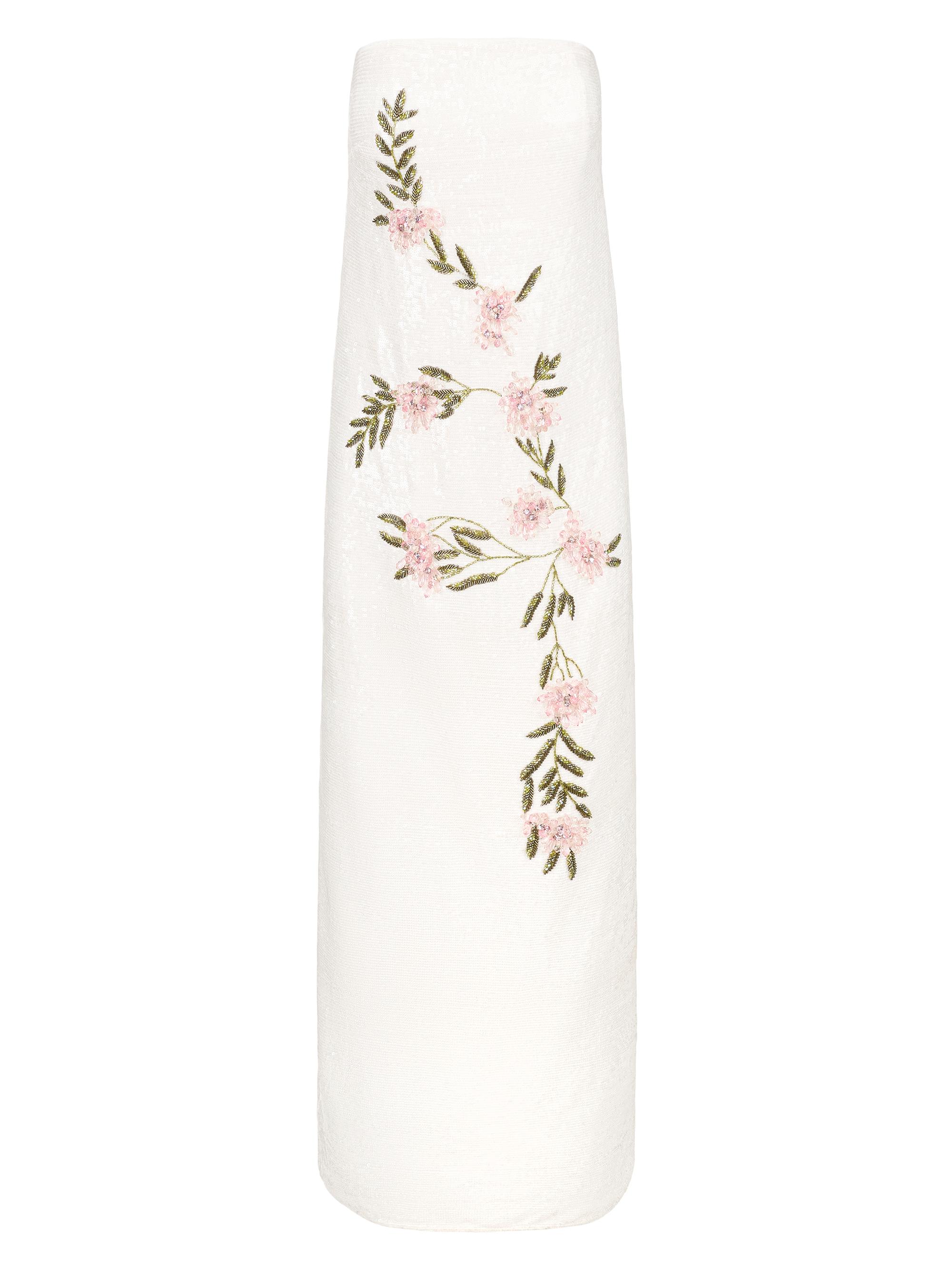 Staud Women's Casey Embroidered Floral Strapless Cocktail Dress - Magnolia