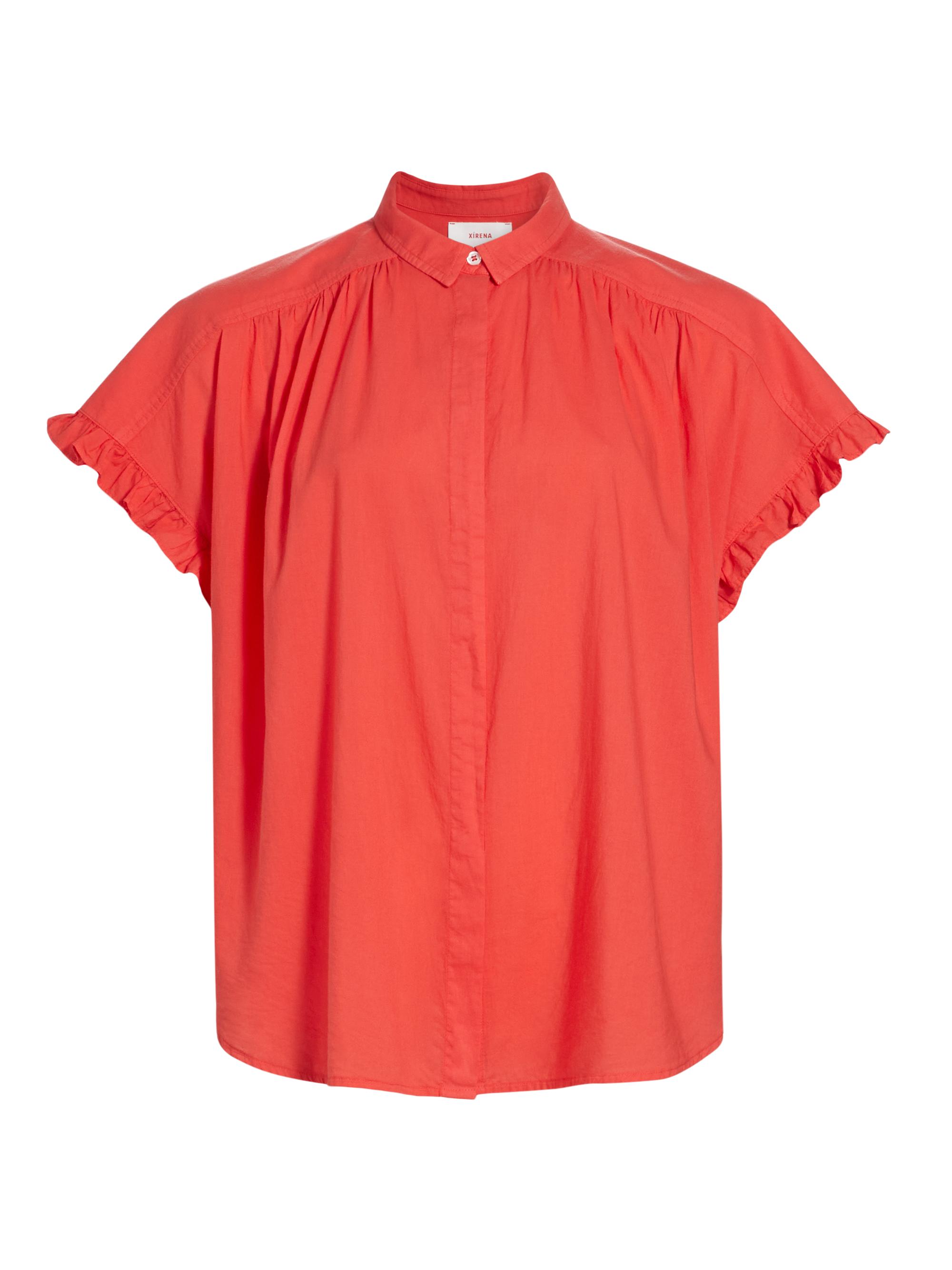 XÍRENA Women's Noah Gathered Cotton Top - Clambake Red