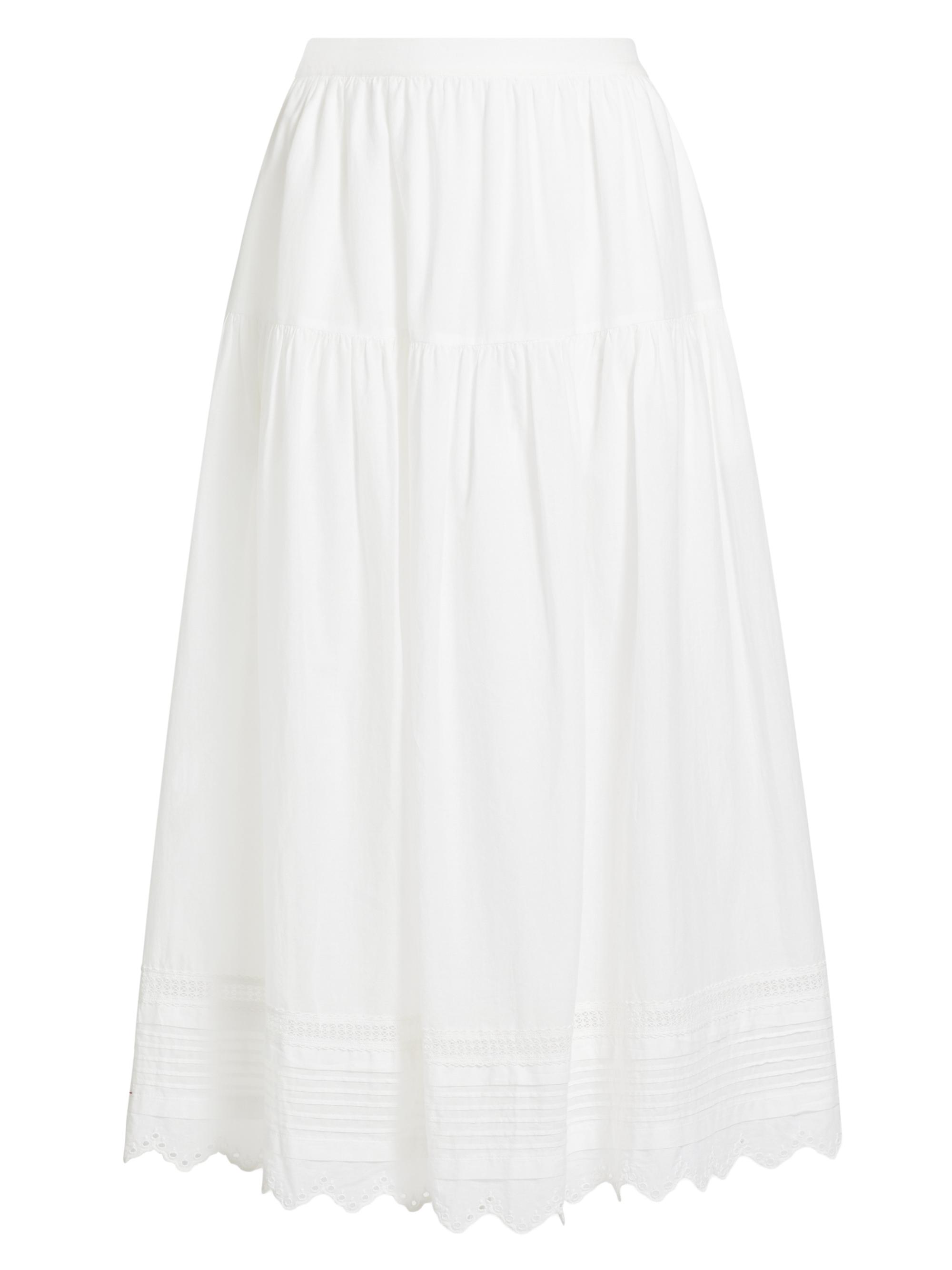 XÍRENA Women's Tilda Cotton A-Line Maxi Skirt - White