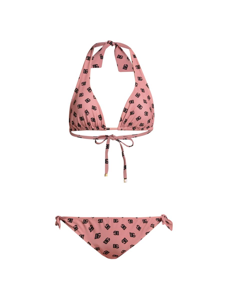 【DOLCE&GABBANA】DGロゴ入り ブラレットビキニ Dolce & Gabbana Logo Bikini Set in Bright Red | FWRD