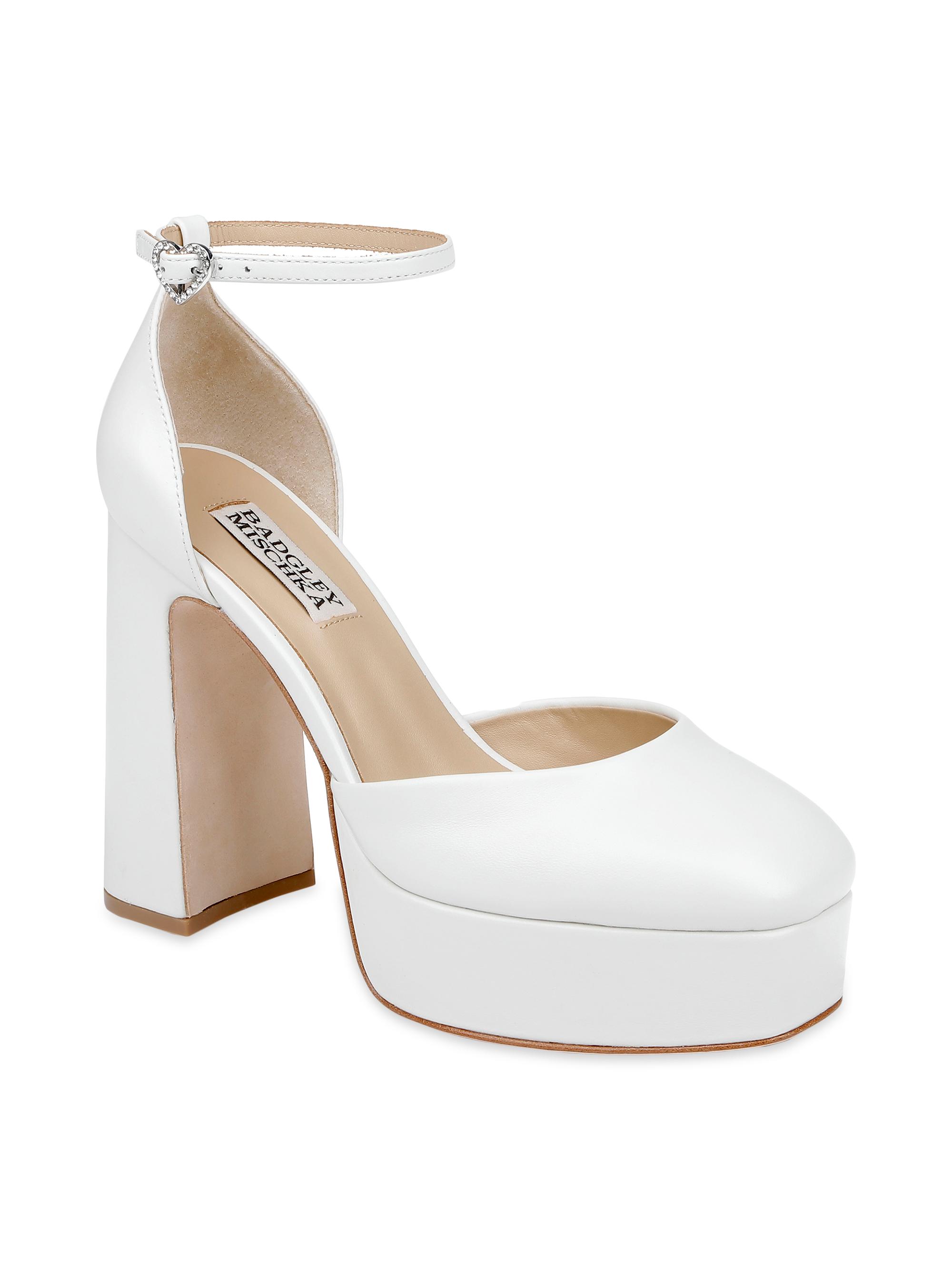 toto　badgleymischka バッジェリーミシュカ　24.5 Badgley Mischka Jayda II 105MM Leather Pumps | Saks Fifth Avenue