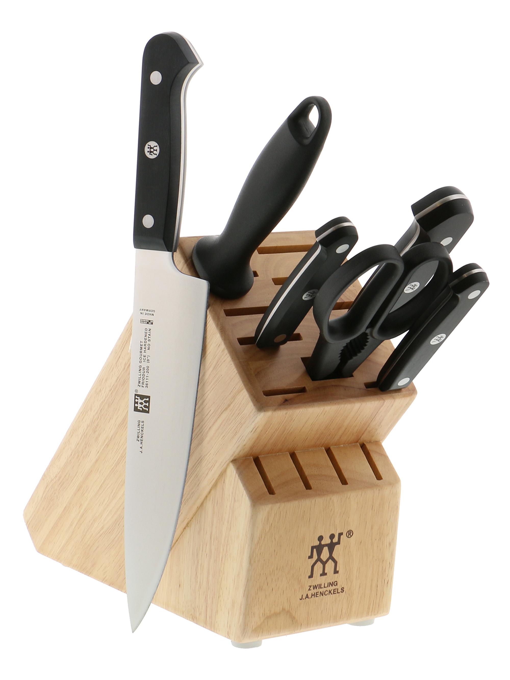 ZWILLING J.A. Henckels Gourmet 7 Piece Knife Block Set - Black