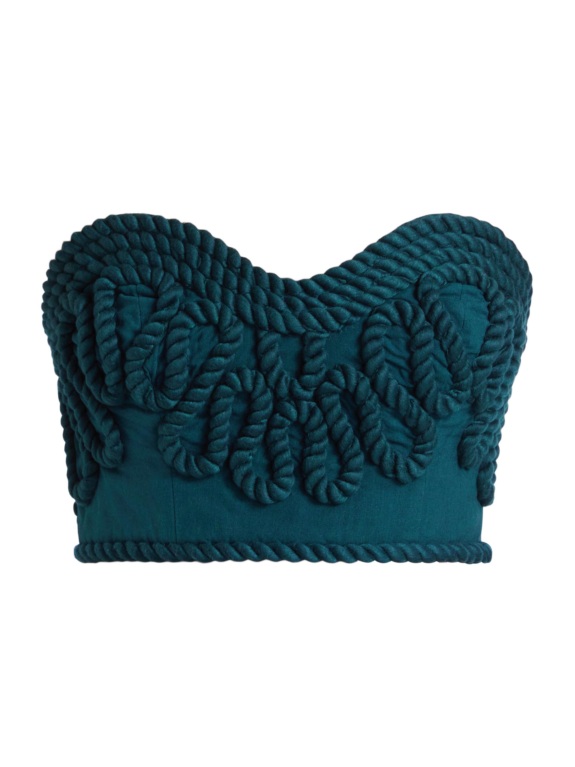 Amur Women's Evanna Rope Crop Top - Squid Ink