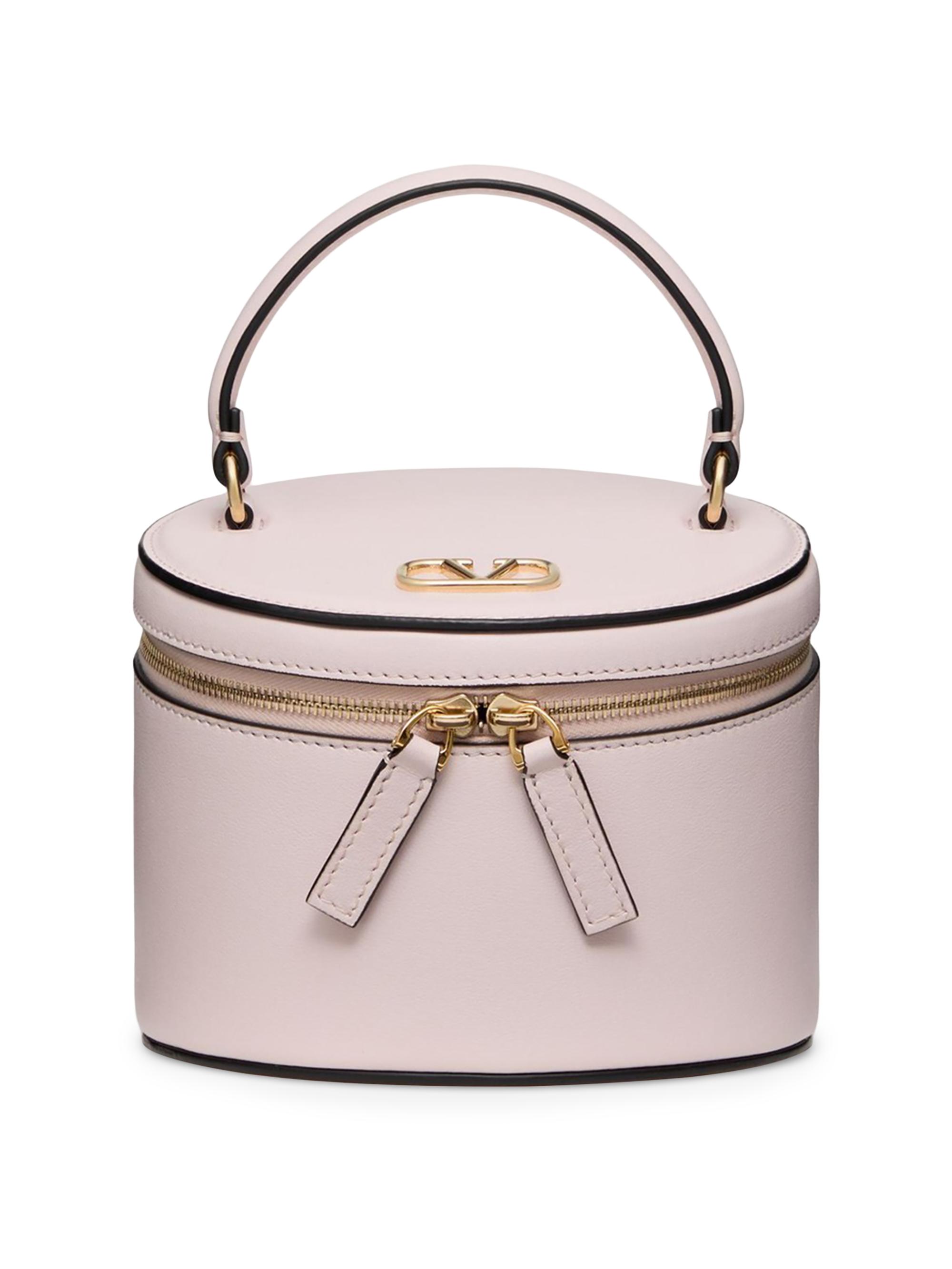 Valentino Garavani Women's Mini VLogo Signature Calfskin Jewelry Vanity Case - Pink