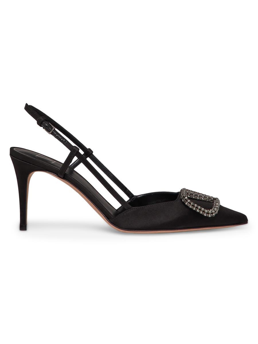 パンプス VALENTINO BLACK LEATHER VLOGO SIGNATURE PUMPS Valentino Garavani VLogo Signature pumps for Women - Black