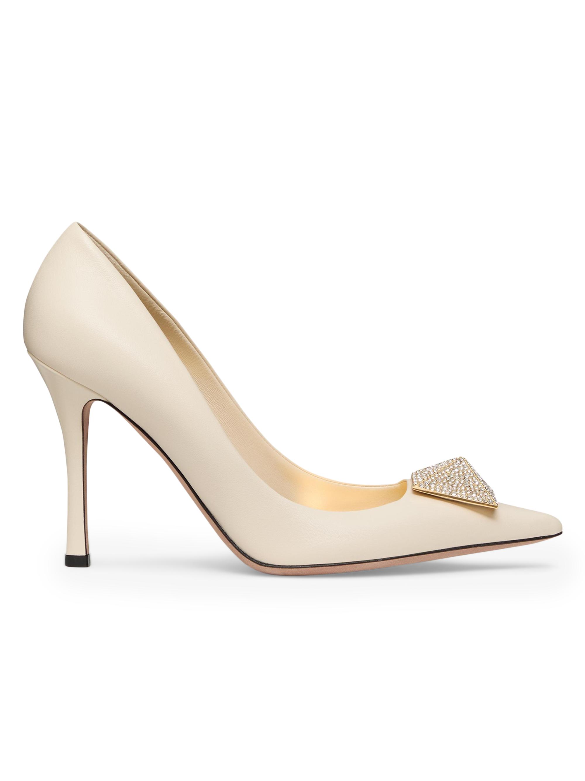 Valentino Garavani Women's One Stud 100MM Pumps with Crystals - Light