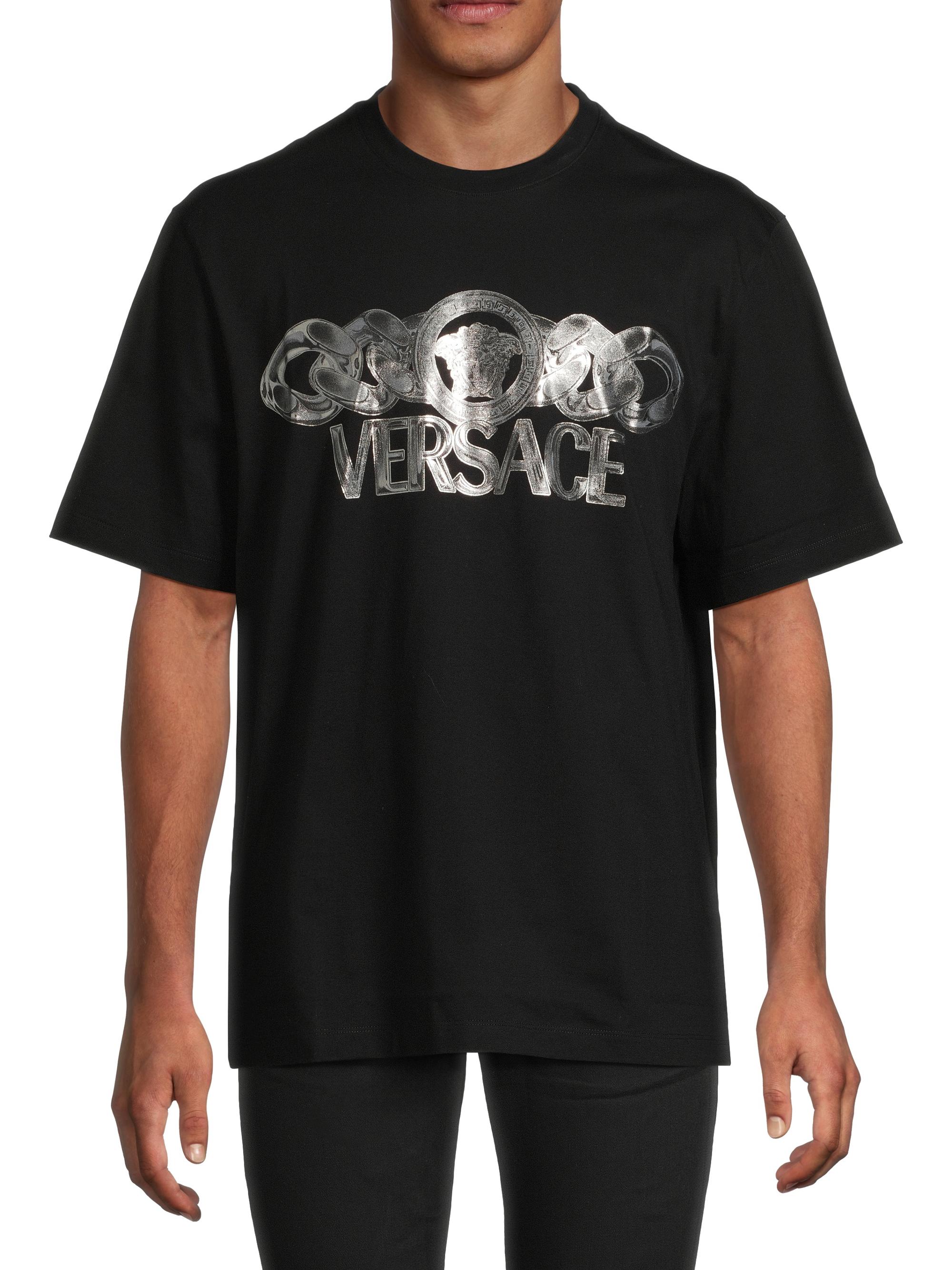 Versace Medusa on Chain Printed Crewneck T-Shirt | Saks Fifth Avenue