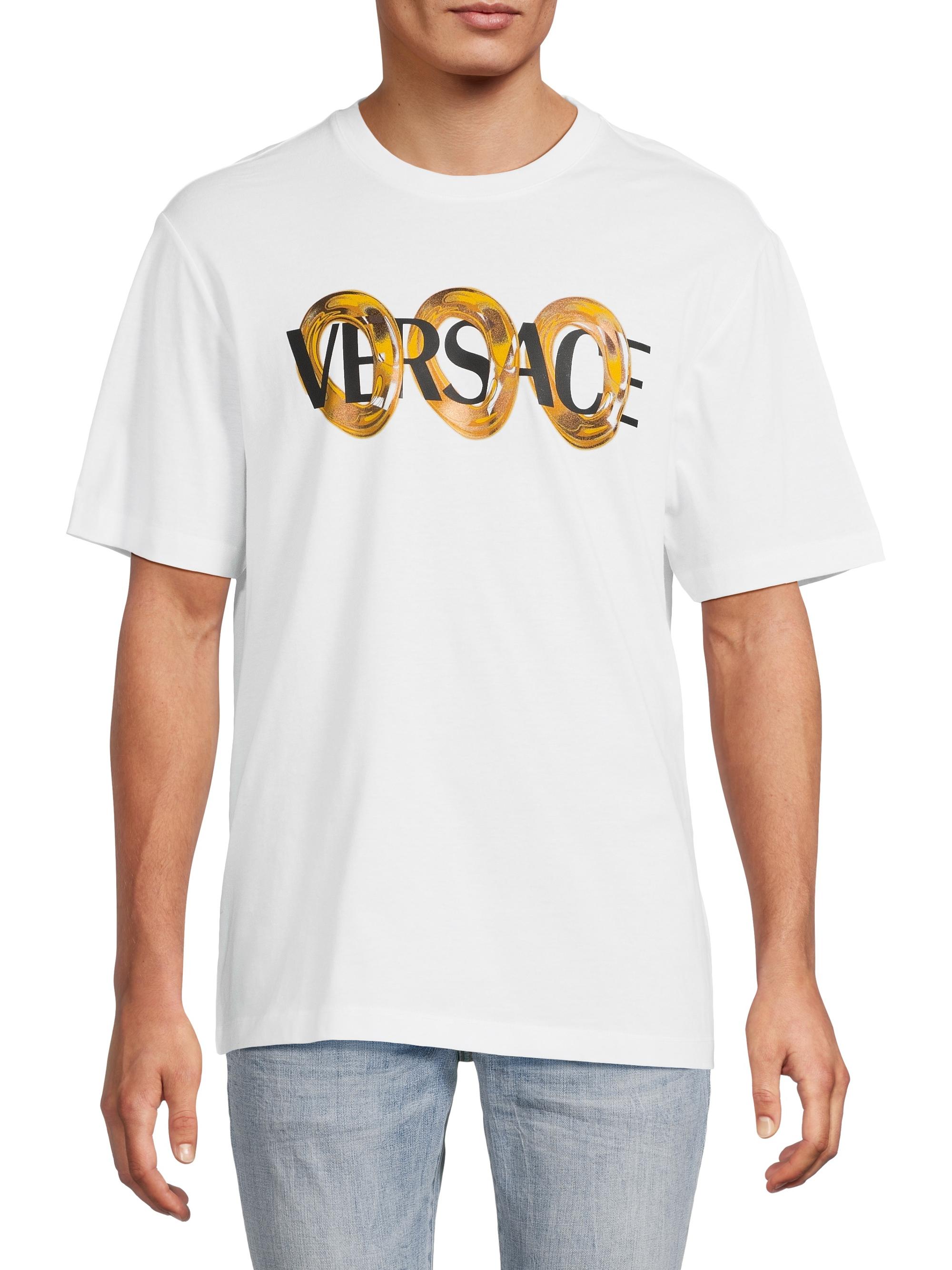 Versace Maxi Chain Logo Print T-Shirt | Saks Fifth Avenue