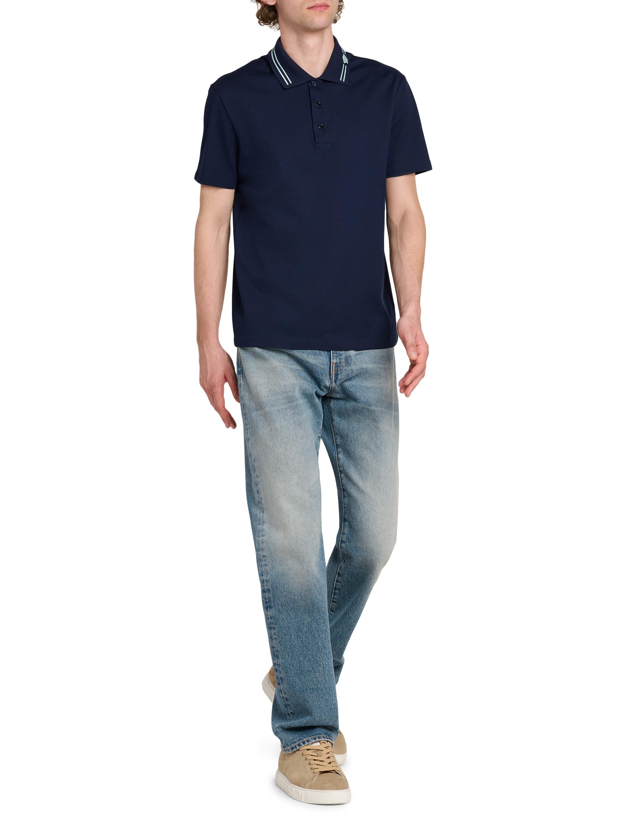 Versace Medusa Embroidered Pique Polo Shirt | Saks Fifth Avenue