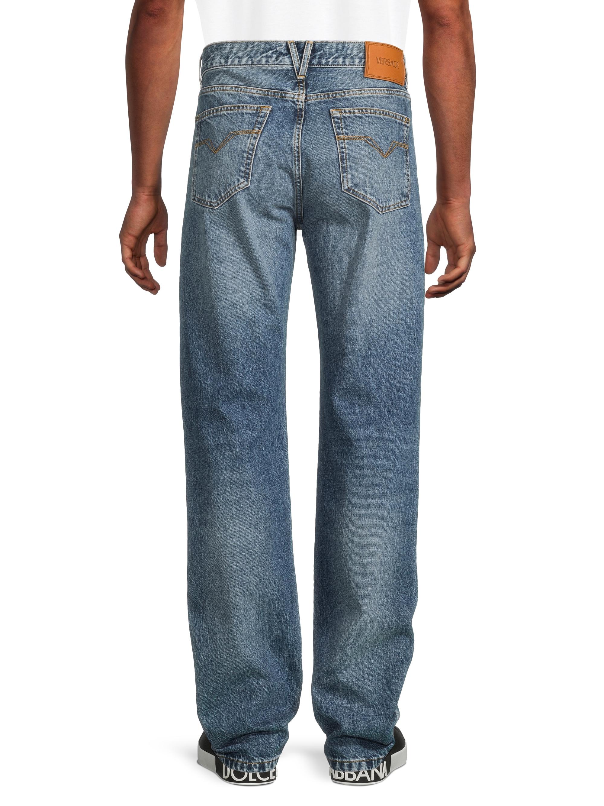 VERSACE ジーンズ VERSACE JEANS メデューサ Versace Medusa Horsebit Mid-Rise Jeans | Saks Fifth Avenue