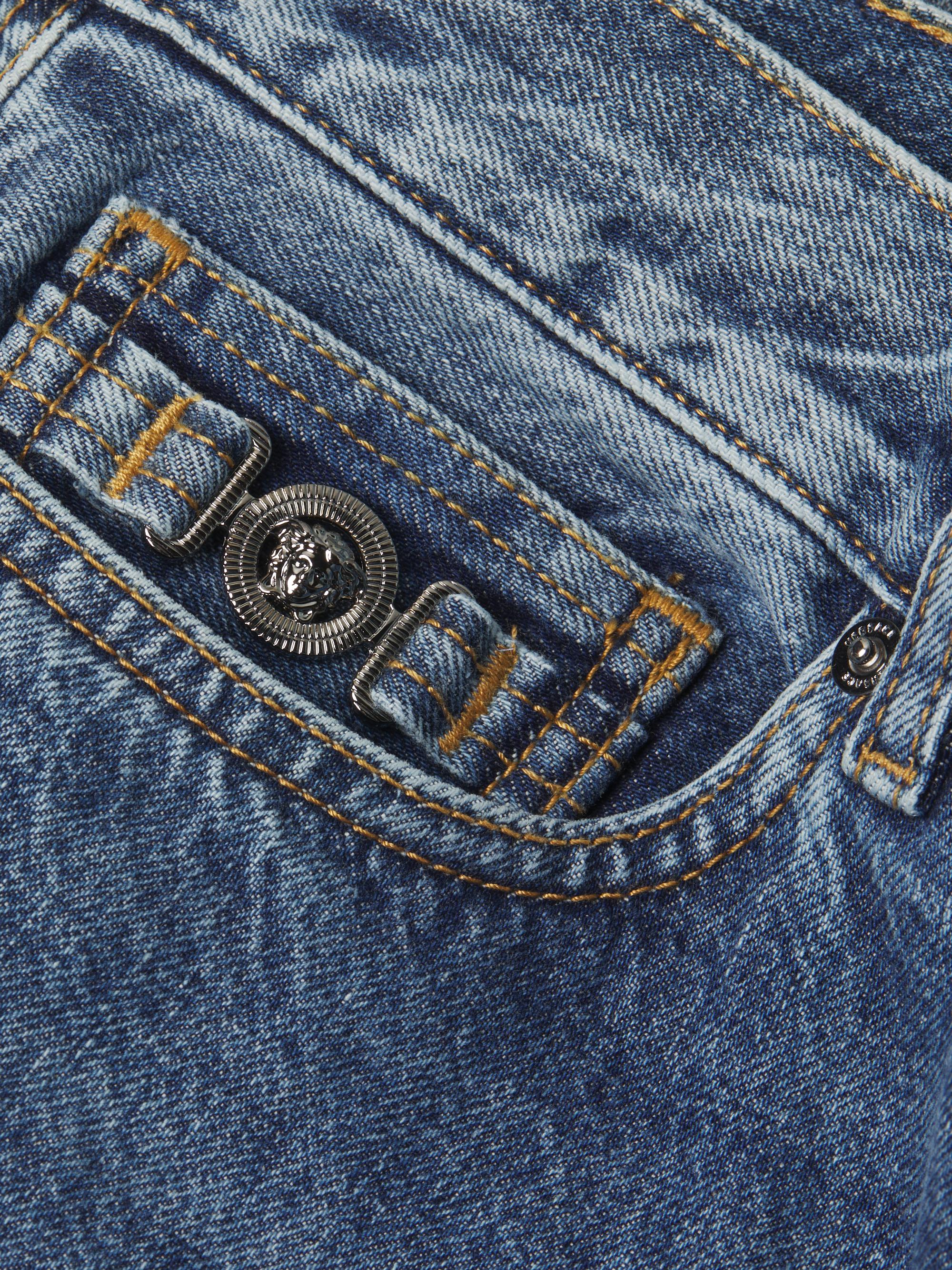 Versace Medusa Horsebit Mid-Rise Jeans | Saks Fifth Avenue