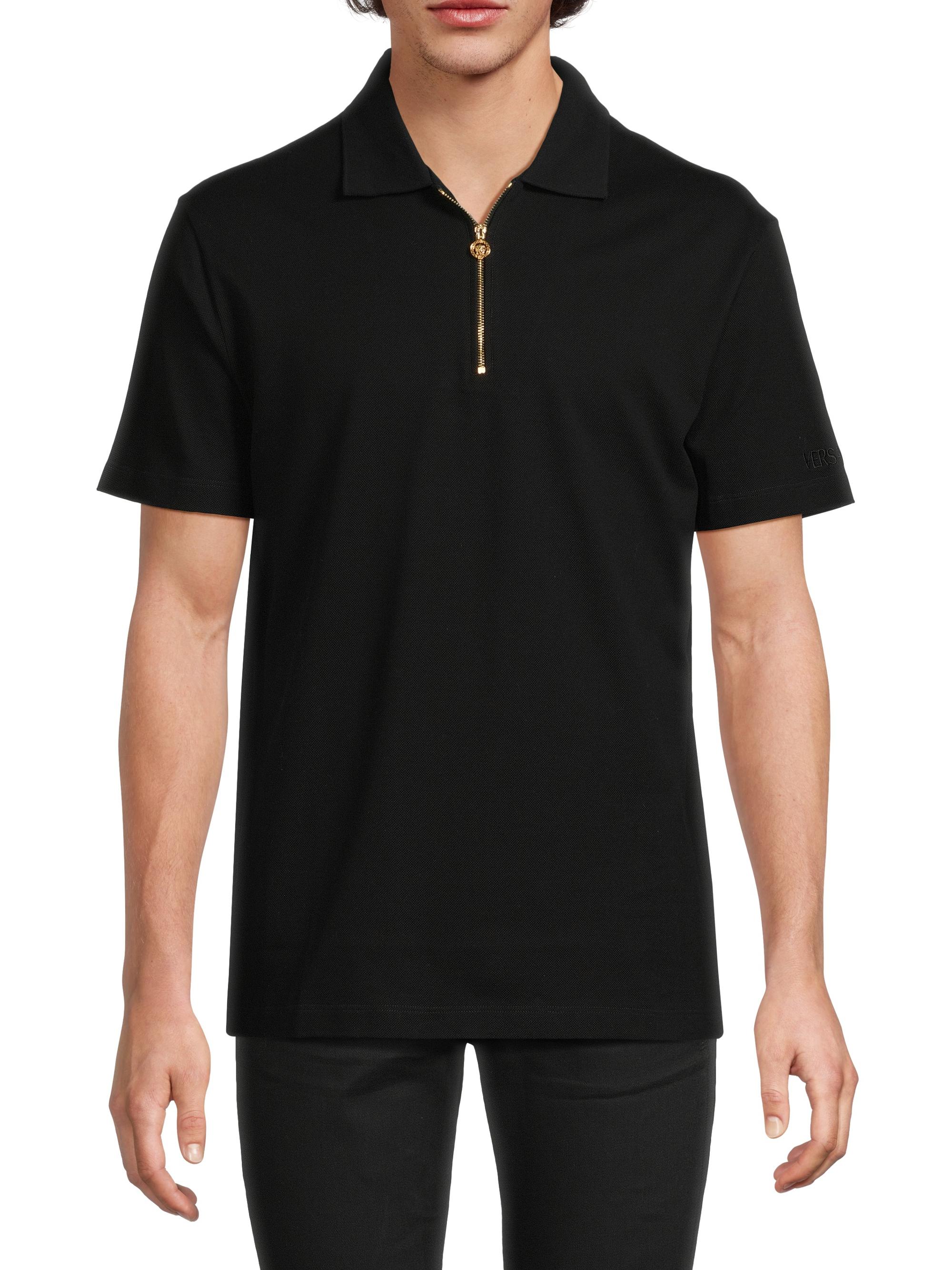 A.VERSACE メデューサ刺繍 ポロシャツ M Versace Embroidered Quarter