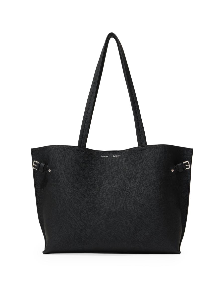 Proenza Schouler Women's East-west Pebbled Leather Tote Bag In Black