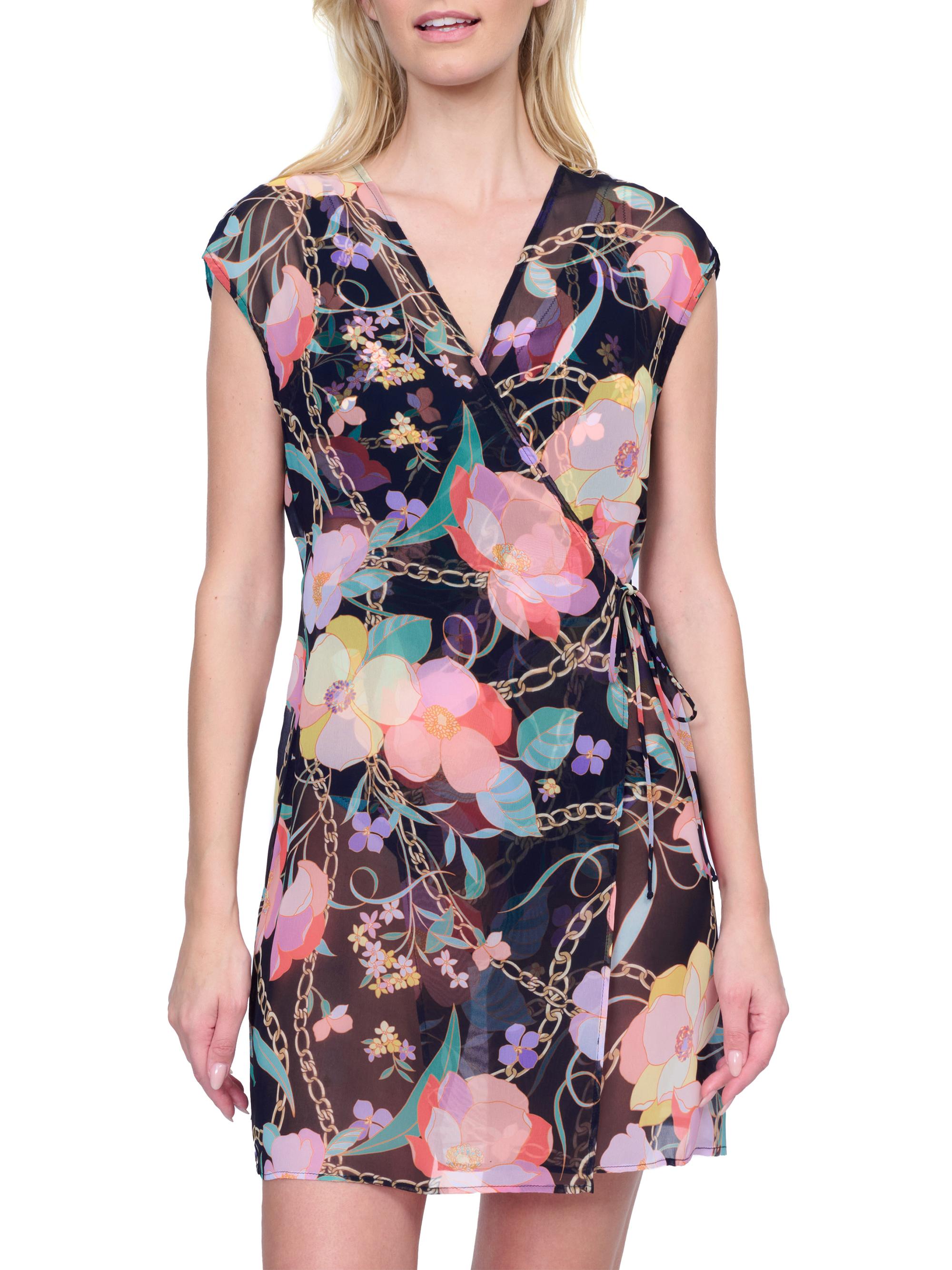 Gottex Swimwear Women's Memories Of Capri Wrap Cover-Up - Black Multi