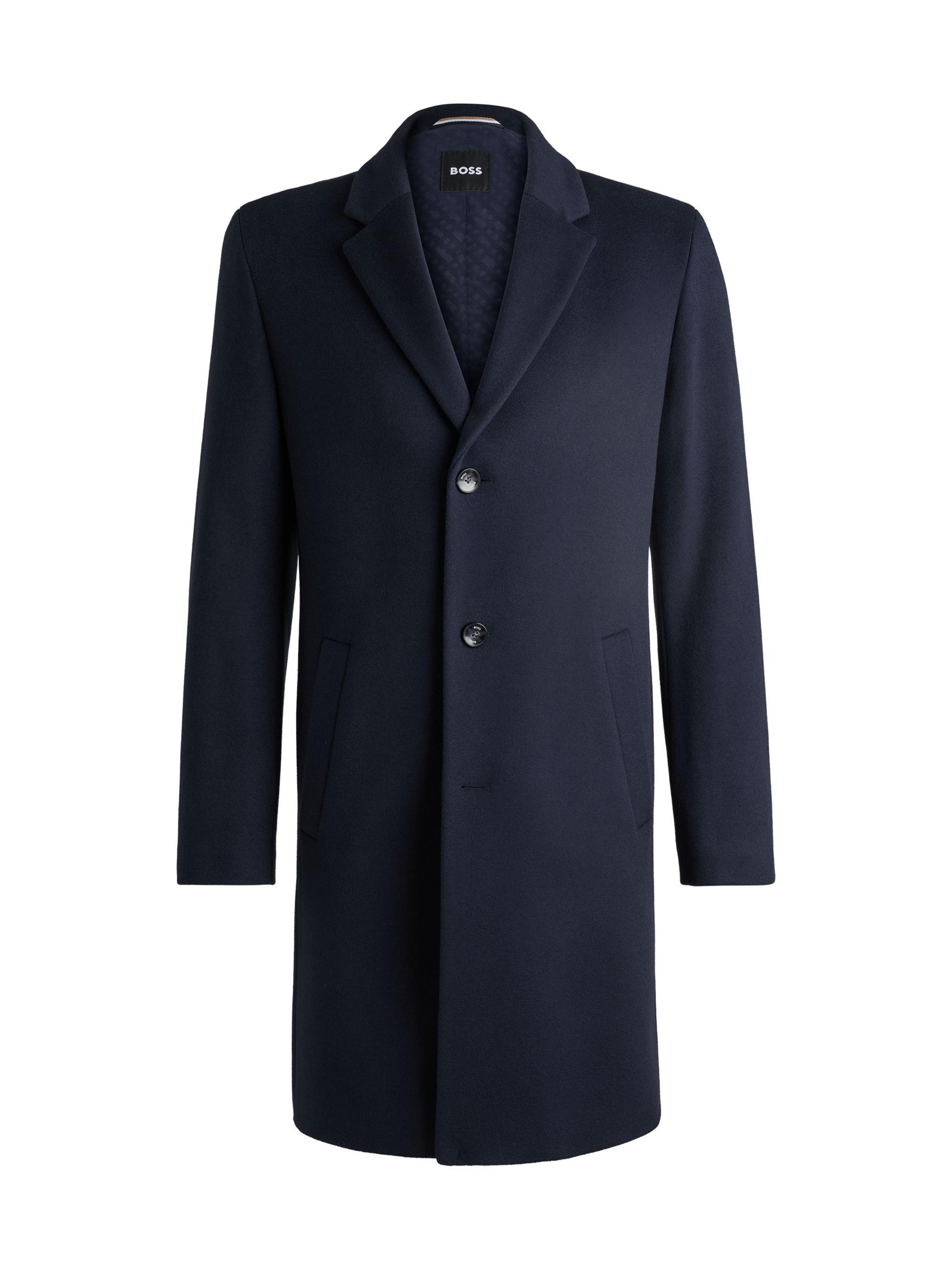 BOSS Men's Formal Coat in Wool - Dark Blue