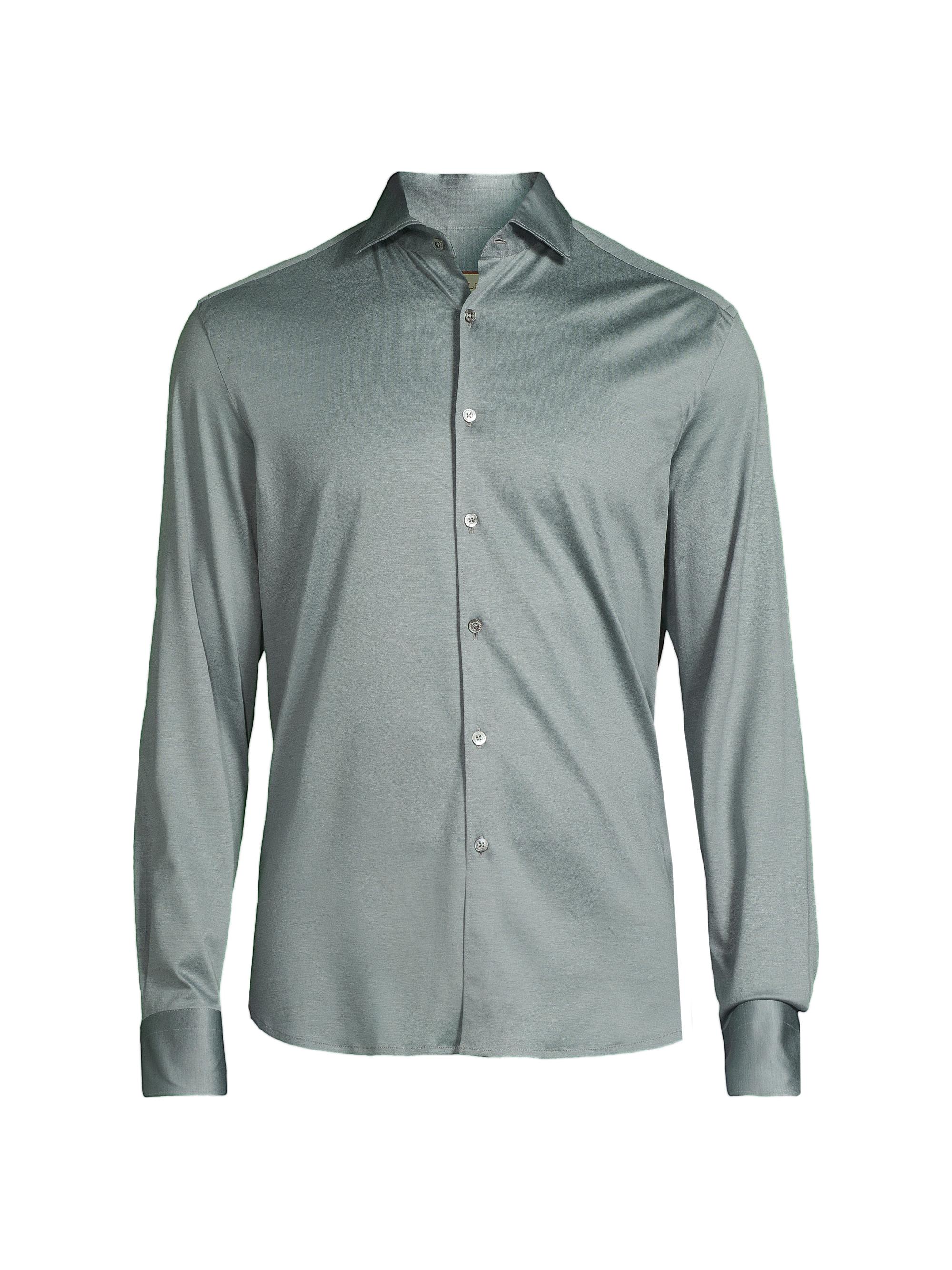 Men's Grey Designer Casual Button-Down Shirts | Saks Fifth Avenue