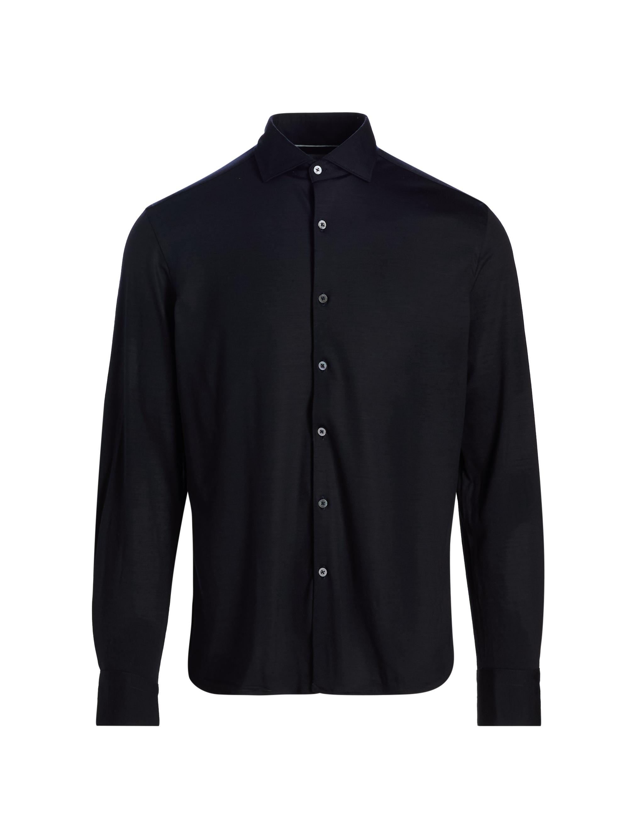 canali slim fit dress shirt Slim Fit Button Down Olive Cotton Shirt main image 1