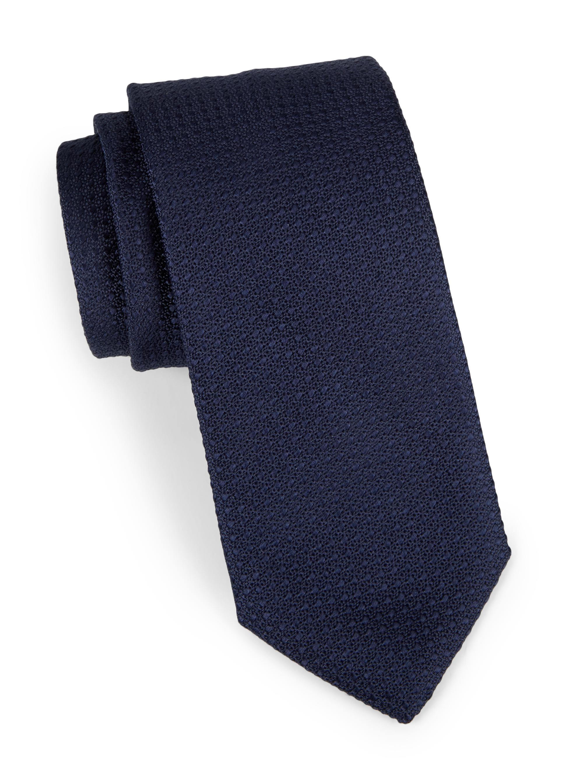 Emporio Armani Geometric Woven Silk Tie | Saks Fifth Avenue
