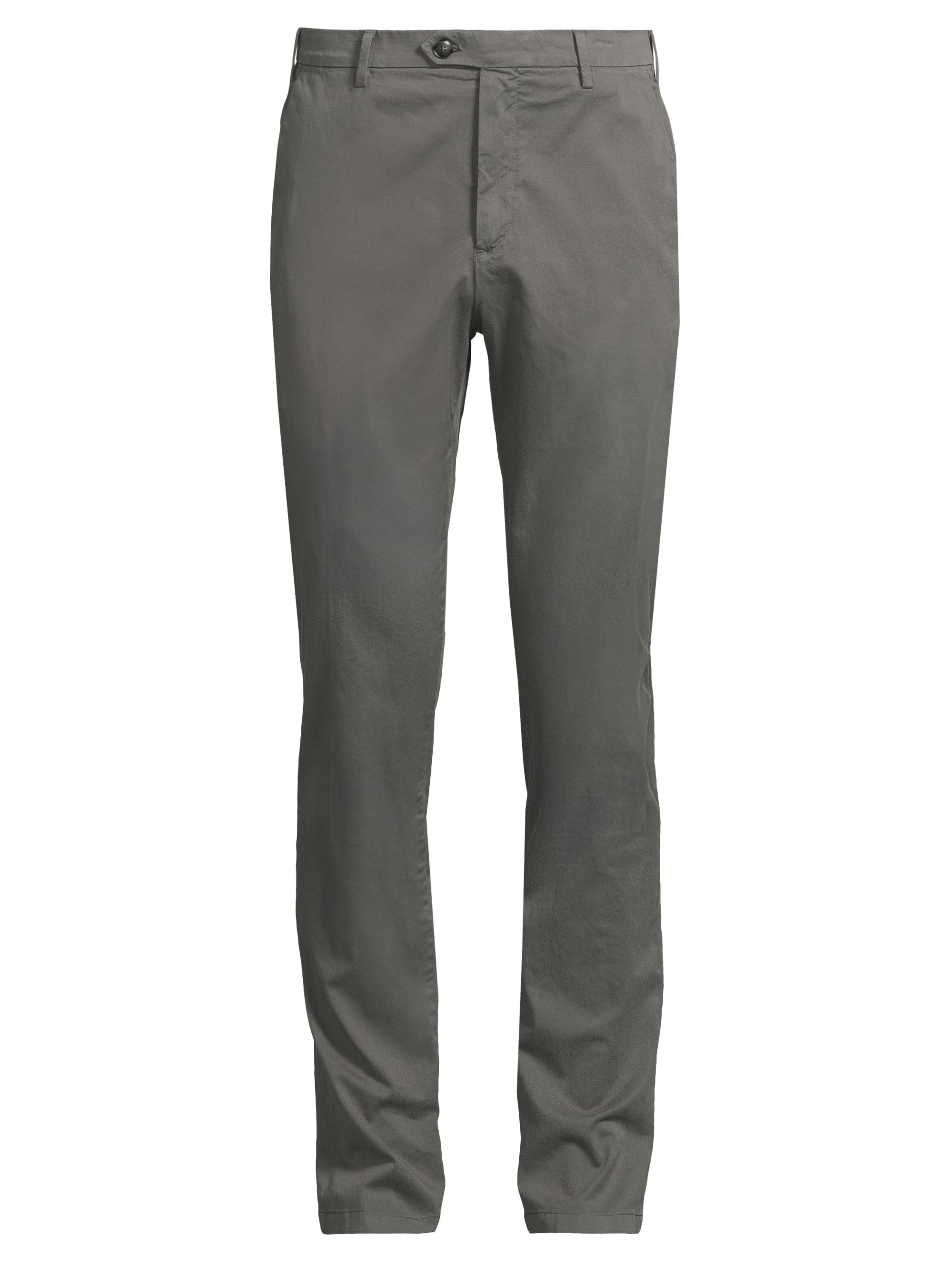 Canali Men's Garment-Dyed Comfort Chino Pants - Grey