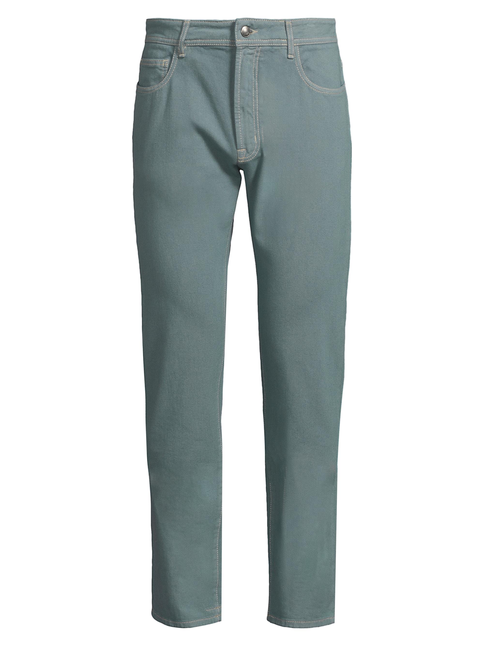 Canali Men's Washed Modern-Fit Slim-Straight Jeans - Green