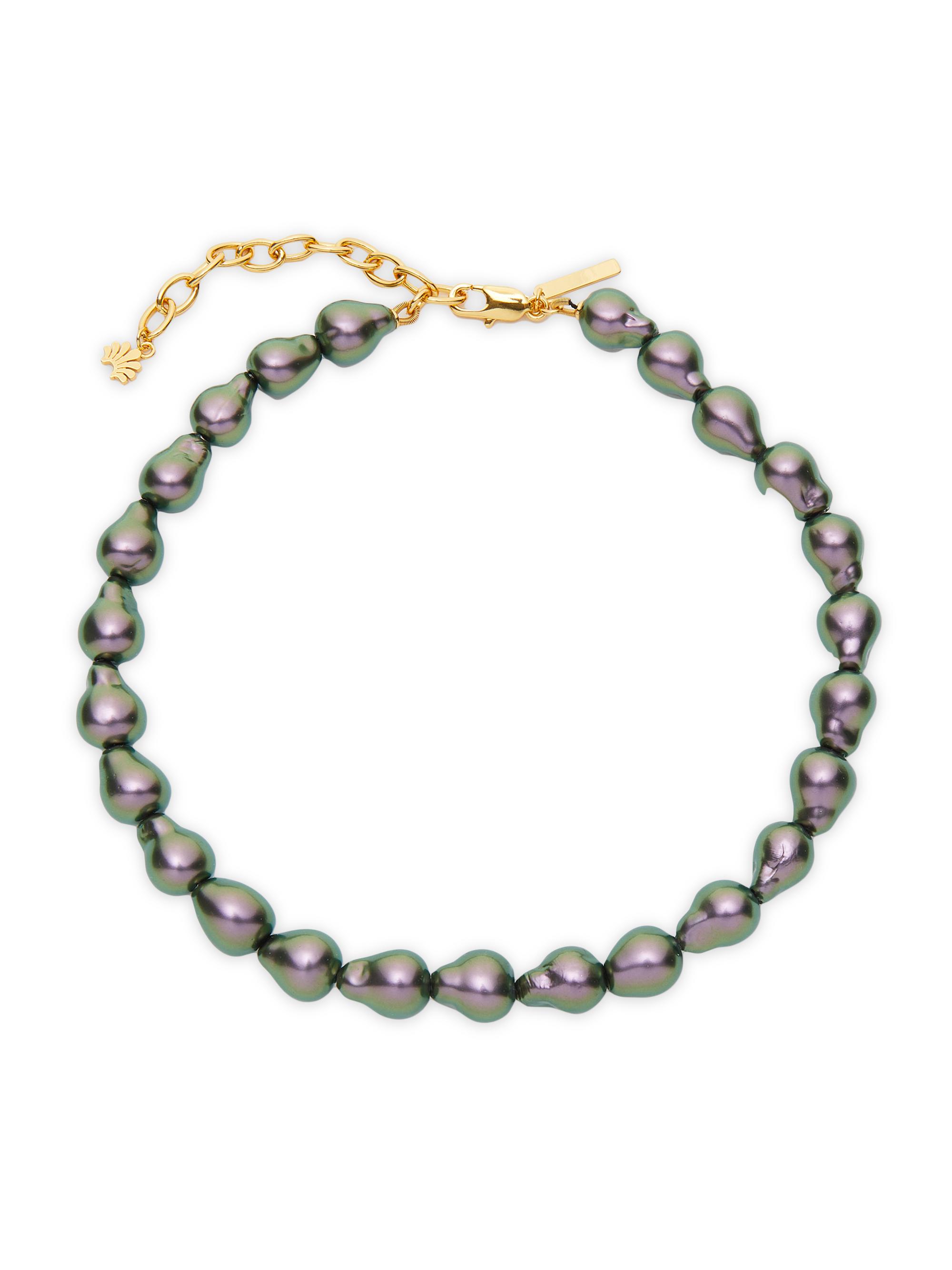 Lele Sadoughi Women's 14K-Gold-Plated & Imitation Baroque Pearl Collar Necklace - Tahitian Pearl