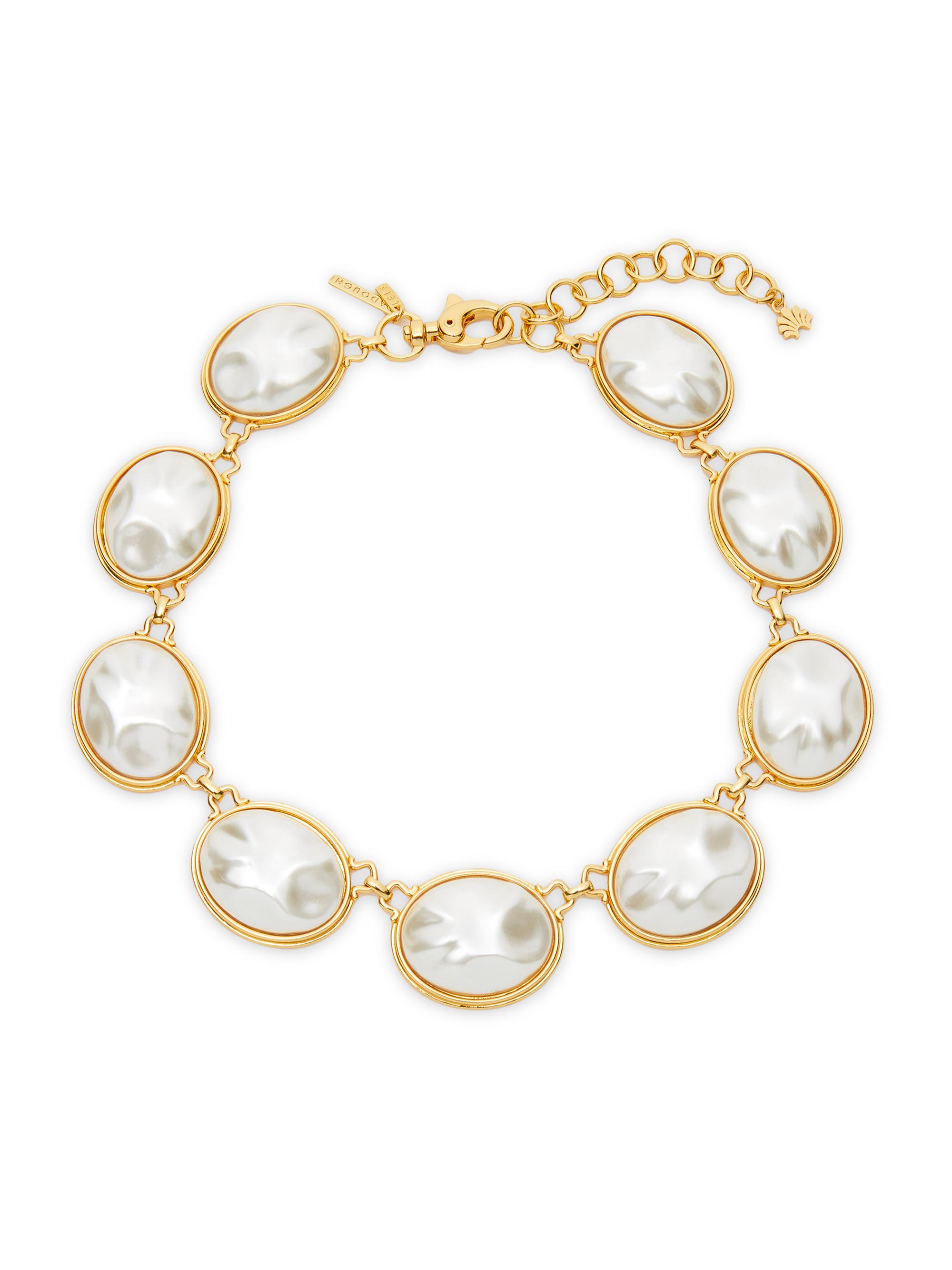 Lele Sadoughi Women's Reflection 14K-Gold-Plated & Imitation Pearl Collar Necklace - Pearl