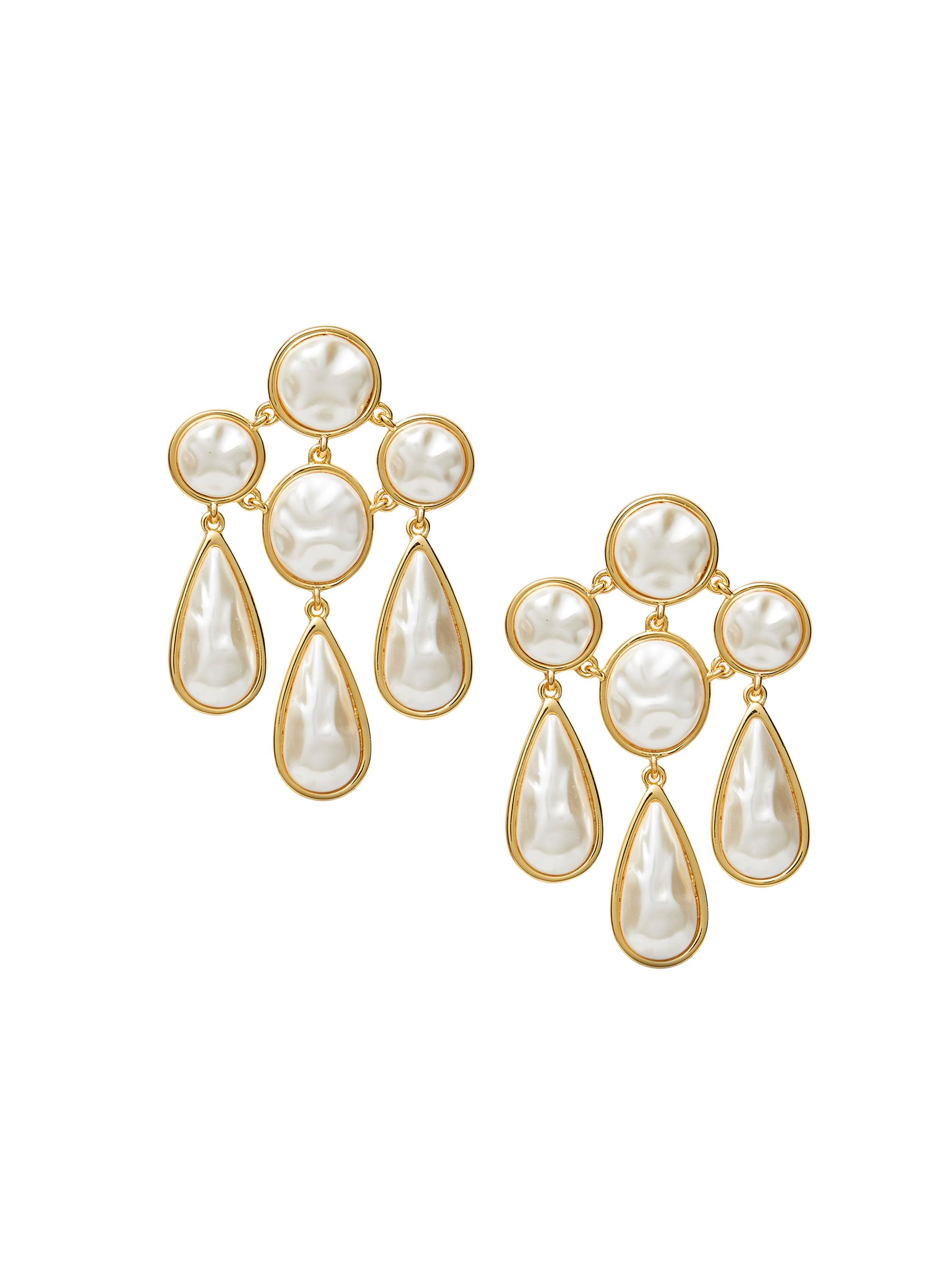 Lele Sadoughi Women's Reflection 14K-Gold-Plated & Imitation Pearl Chandelier Earrings - Pearl