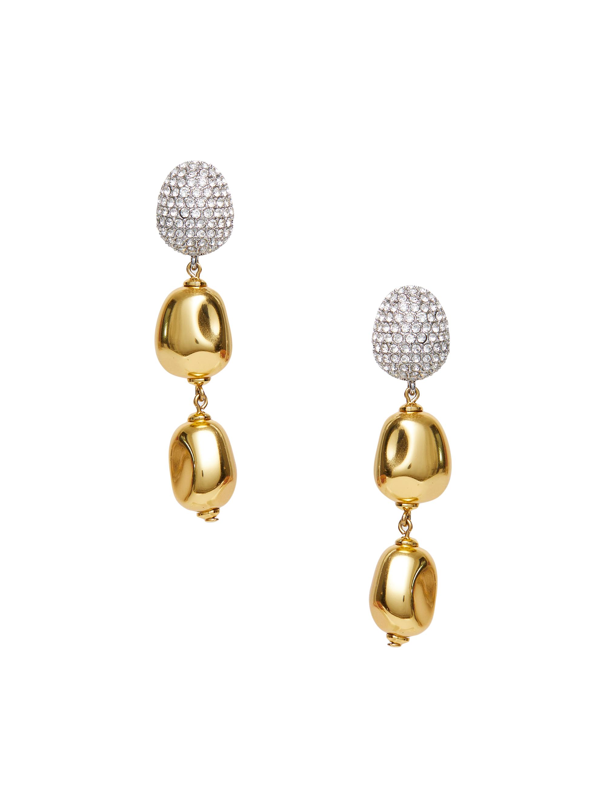 Lele Sadoughi Women's Pebble 14K-Gold-Plated & Crystal Linear Earrings - Gold