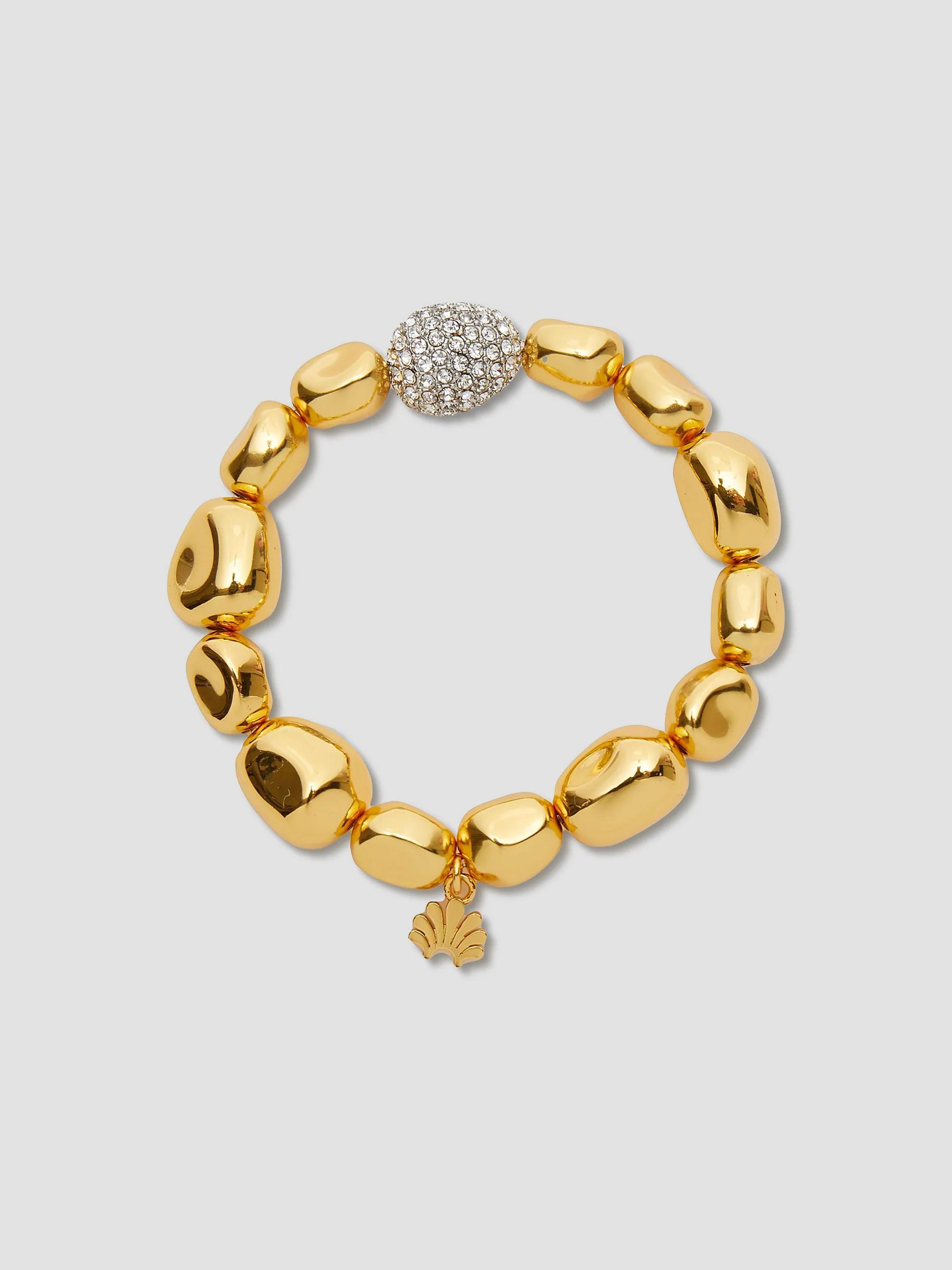 Lele Sadoughi Embellished Solid Elastic Bracelet Lele sadoughi bracelet bangle - Gem main image 3