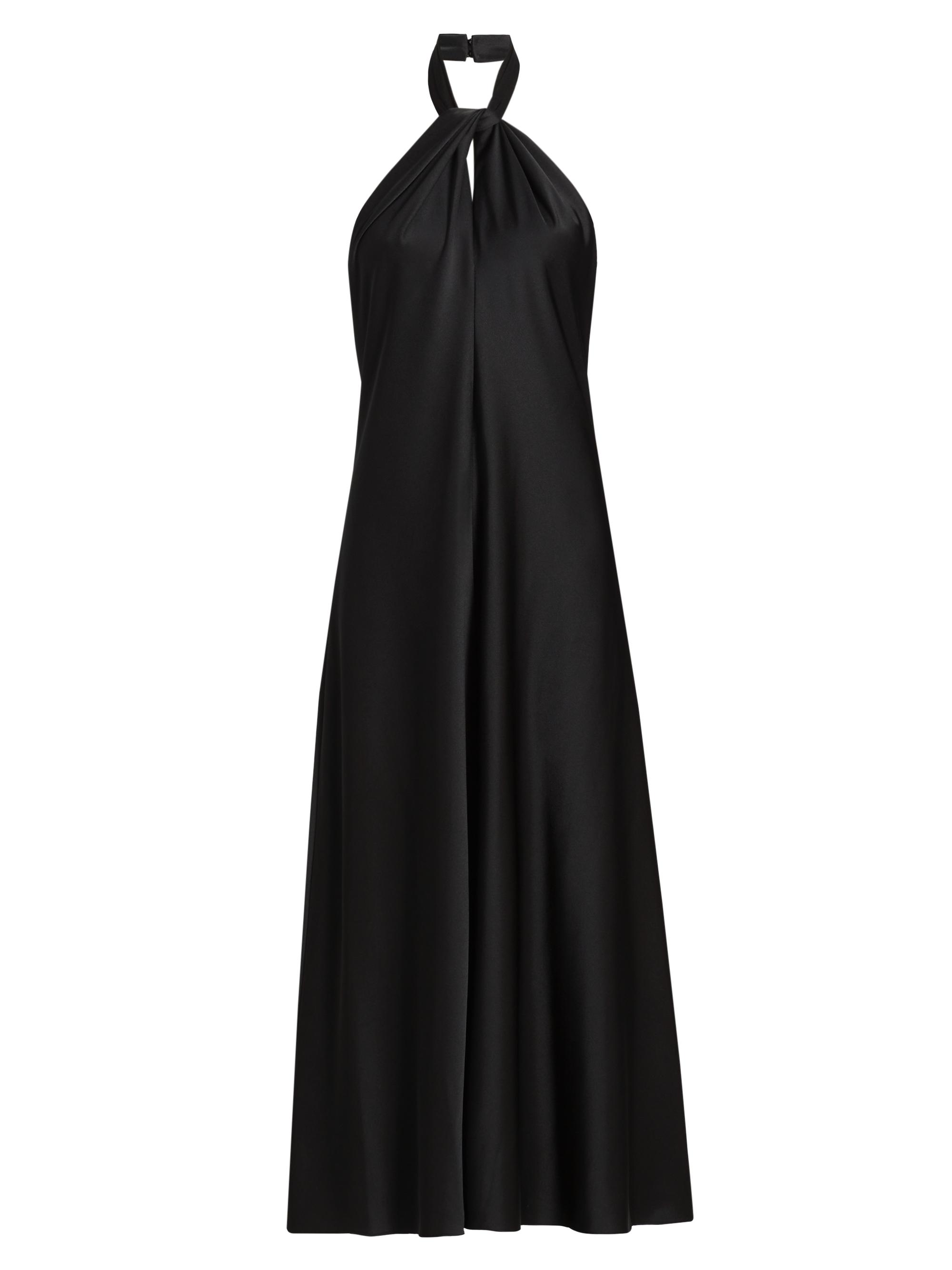 Tanya Taylor Women's Maya Satin Midi-Dress - Black