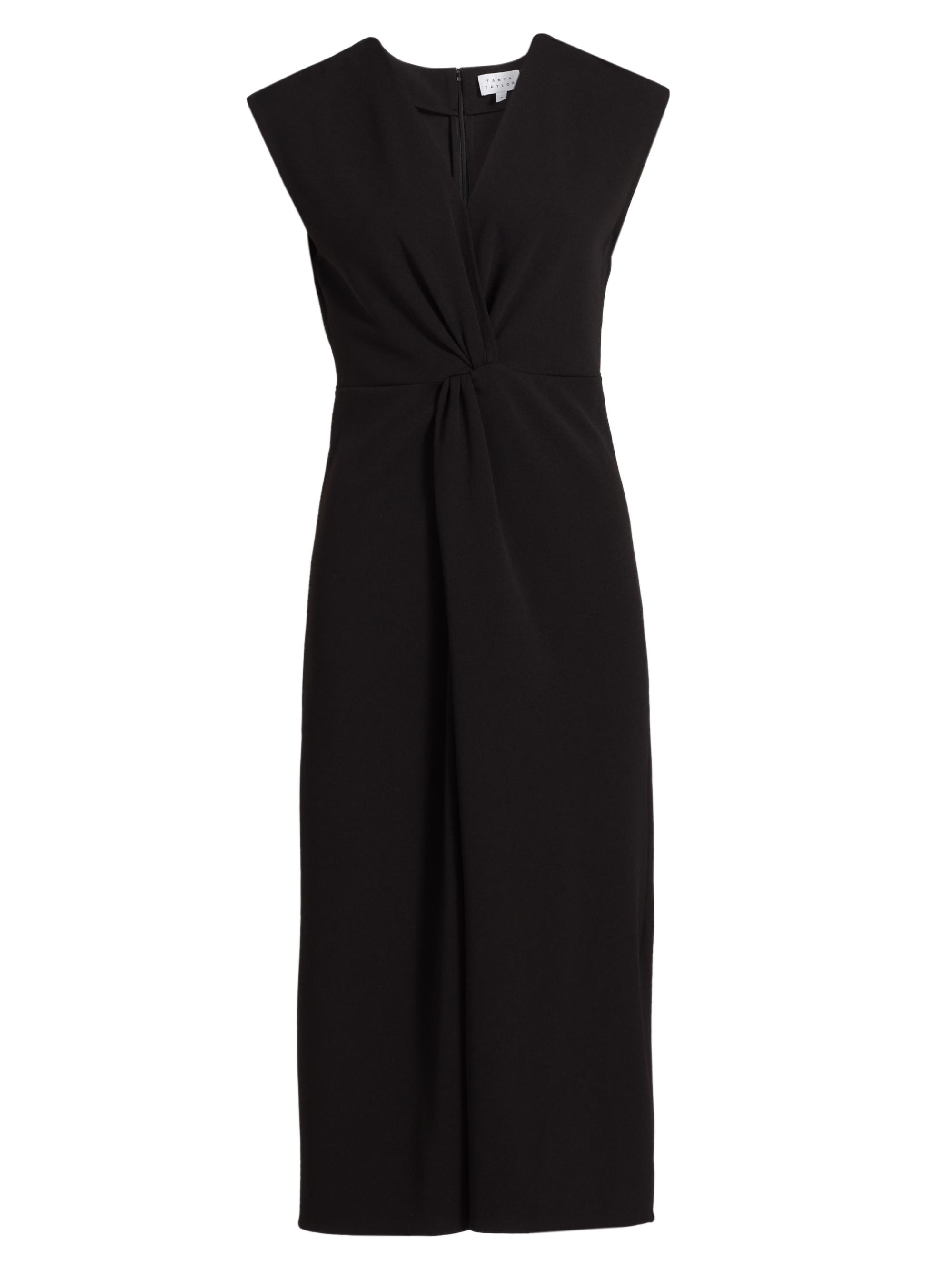 Tanya Taylor Women's Damien Scuba Crepe Midi-Dress - Black