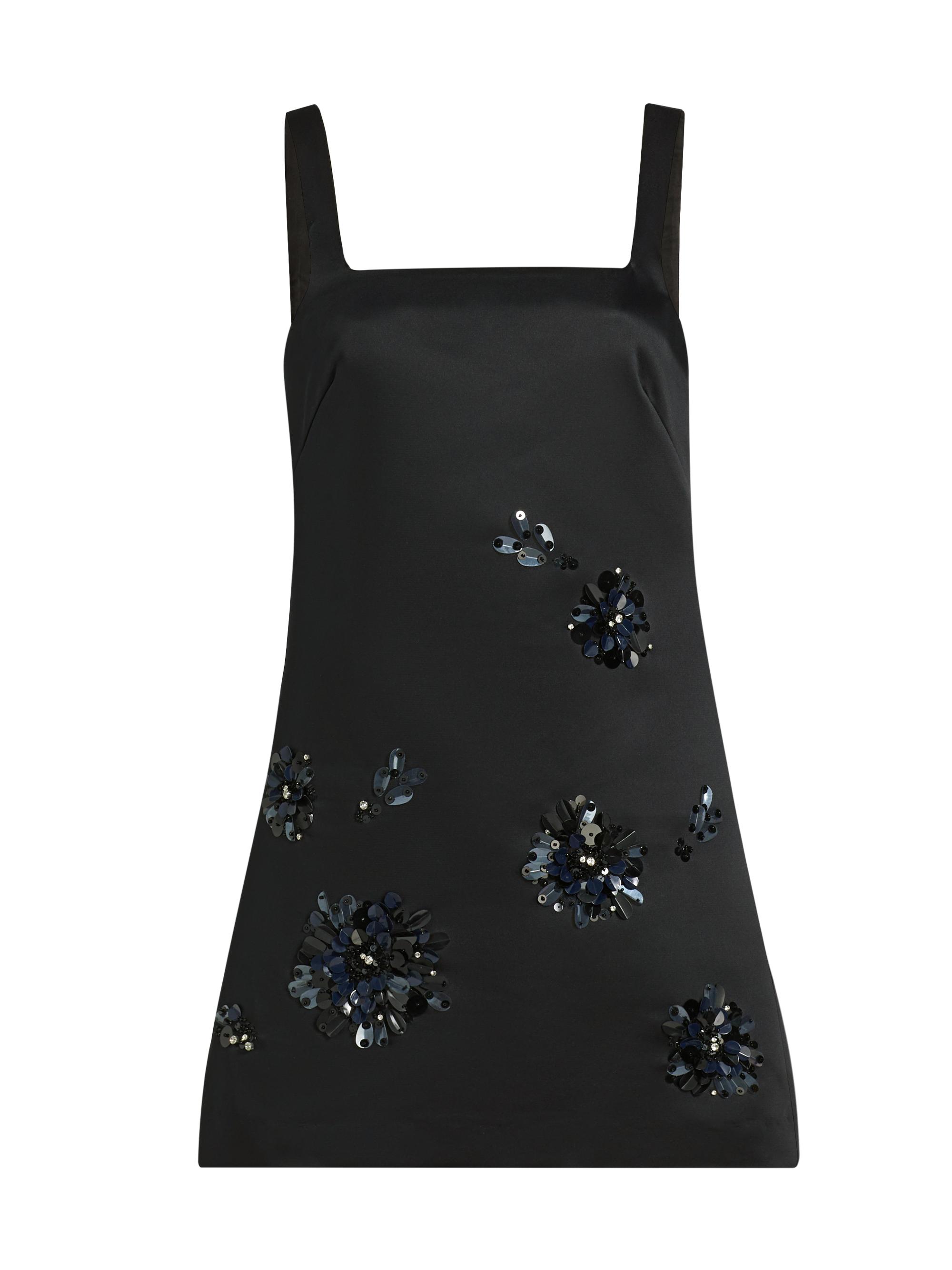 Tanya Taylor Women's Barton Embellished Satin Minidress - Black